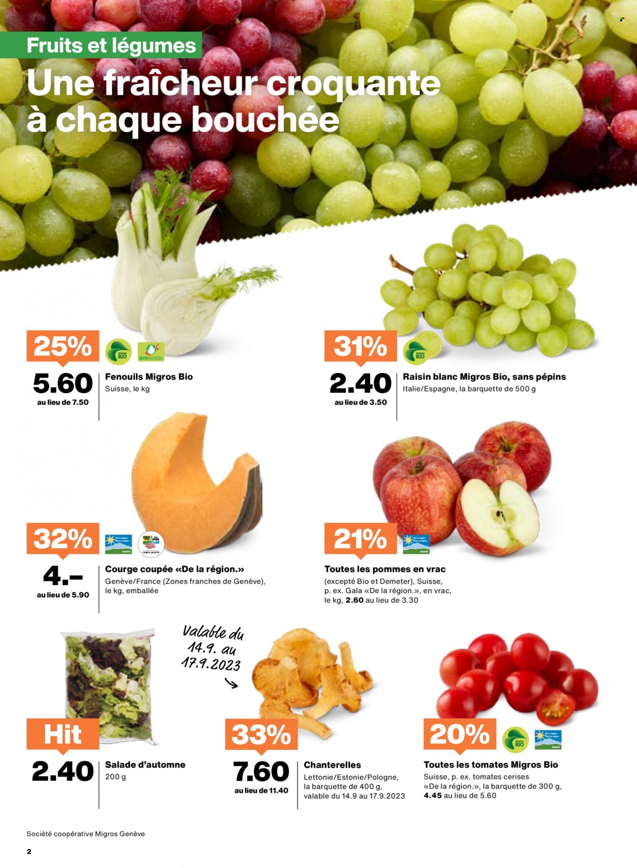 Catalogue Migros - 12.9.2023 - 18.9.2023. Page 2