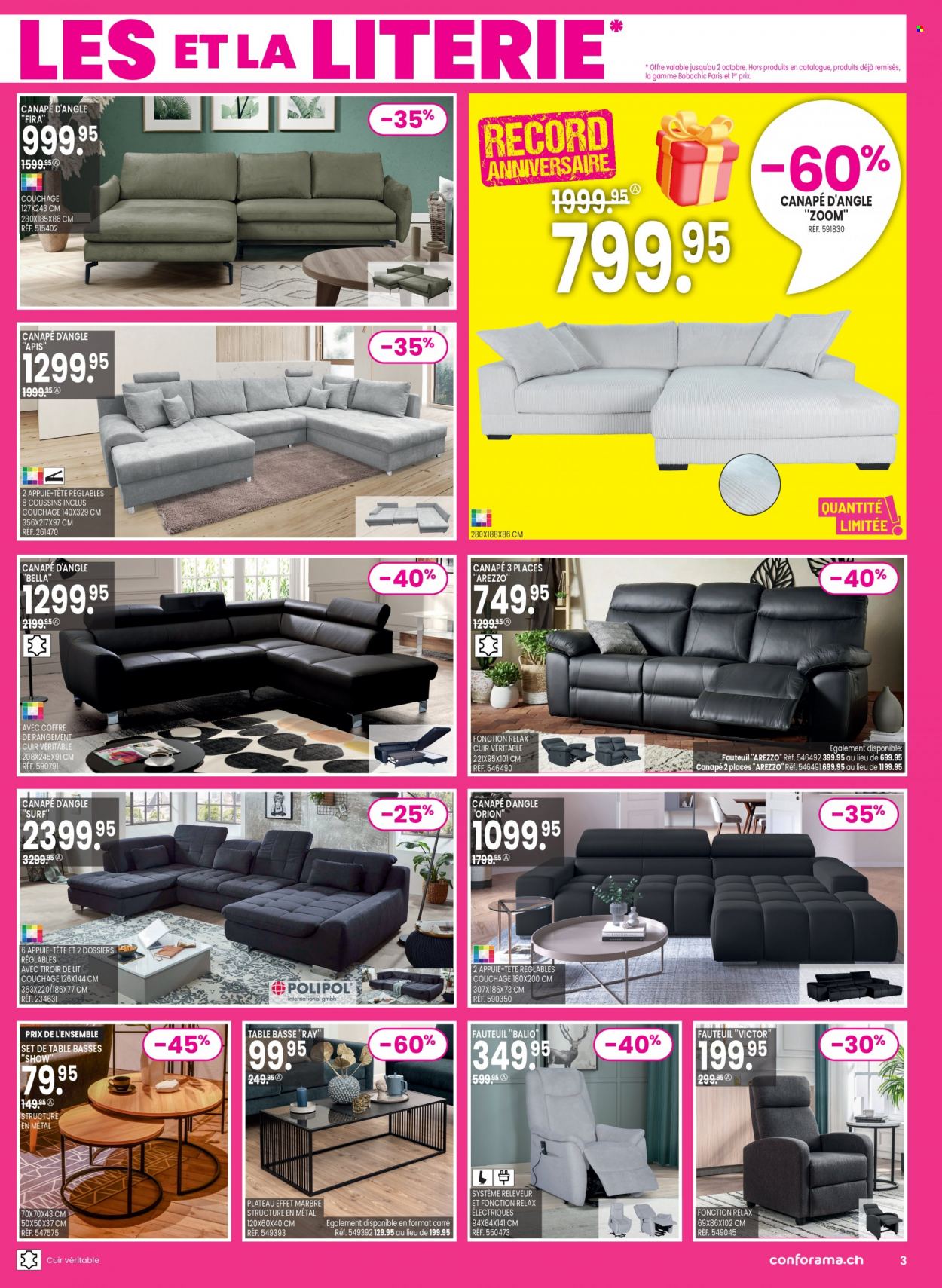 Volantino Conforama - 19.9.2023 - 2.10.2023. Pagina 3