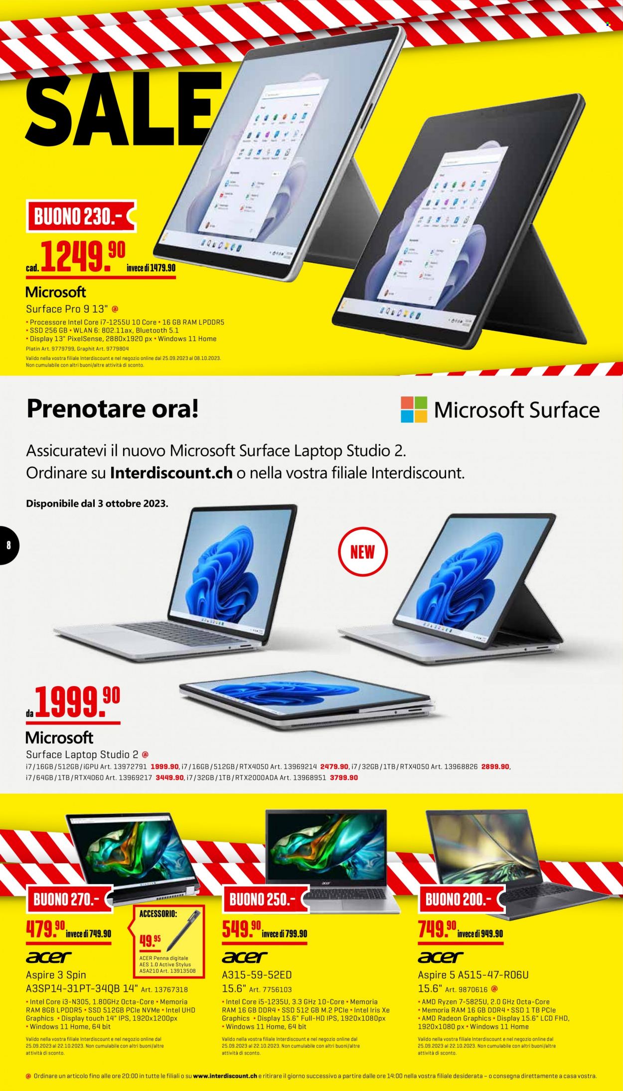 Volantino Interdiscount - 25.9.2023 - 8.10.2023. Pagina 8