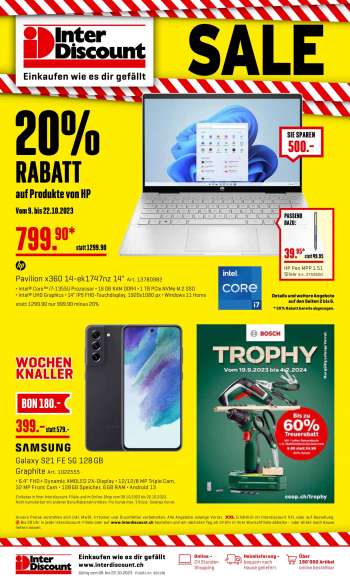Catalogue Interdiscount - 9.10.2023 - 22.10.2023.