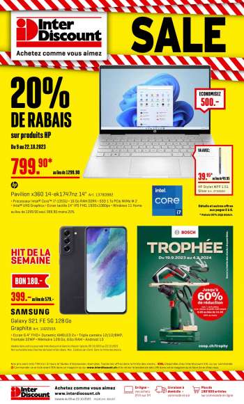 Volantino Interdiscount - 9.10.2023 - 22.10.2023.