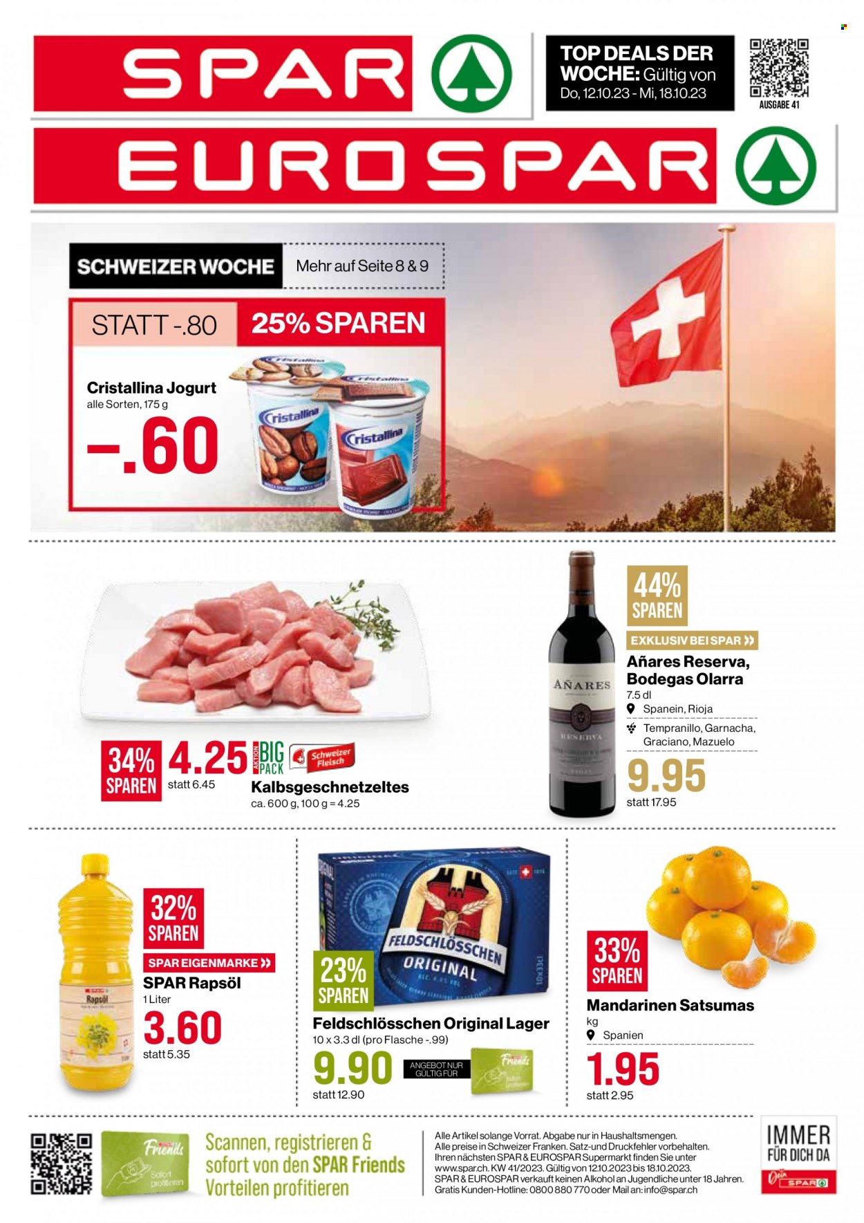 Prospekt SPAR - 12.10.2023 - 18.10.2023. Seite 1