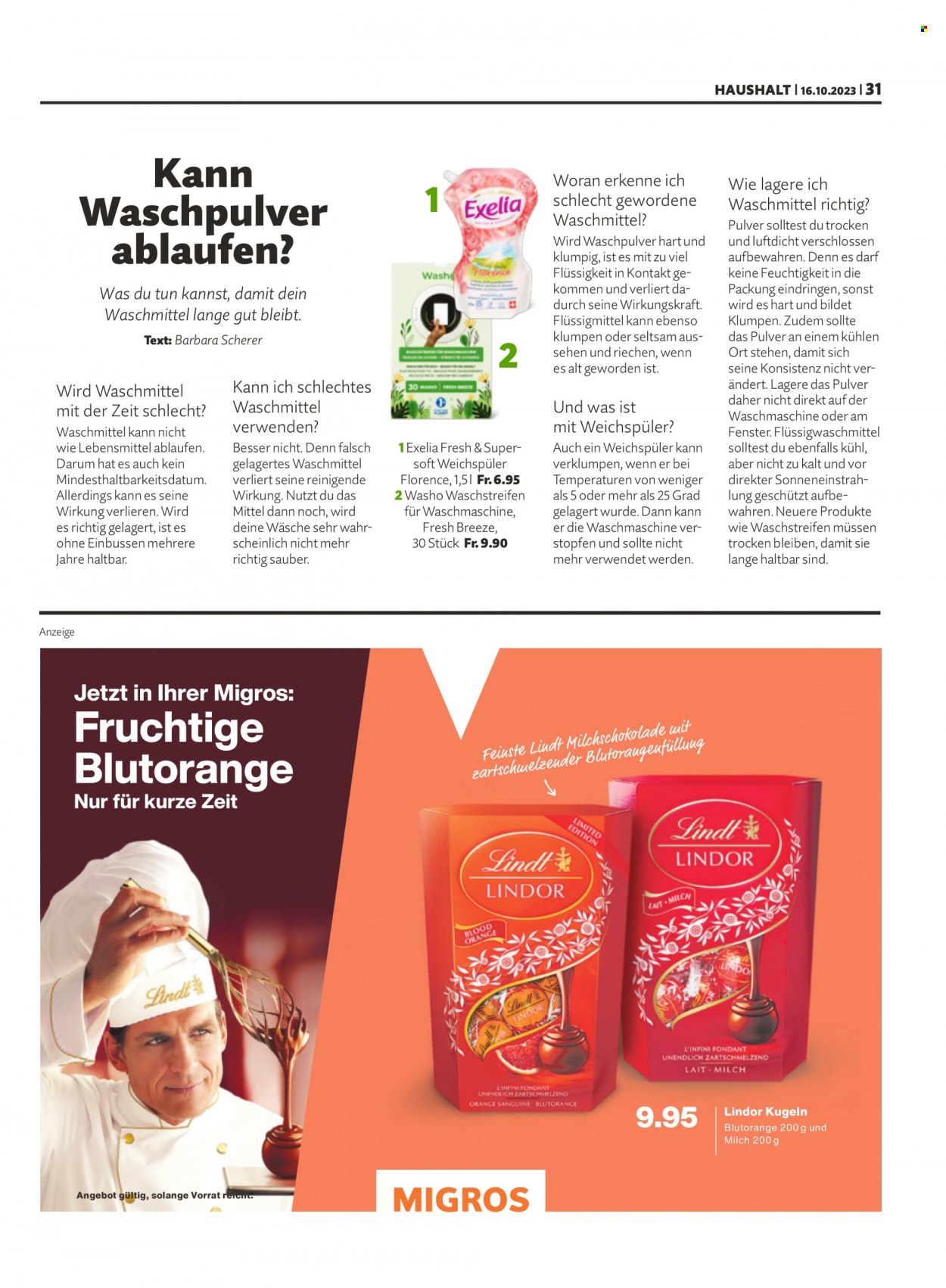 Prospekt Migros - 16.10.2023 - 22.10.2023. Seite 31