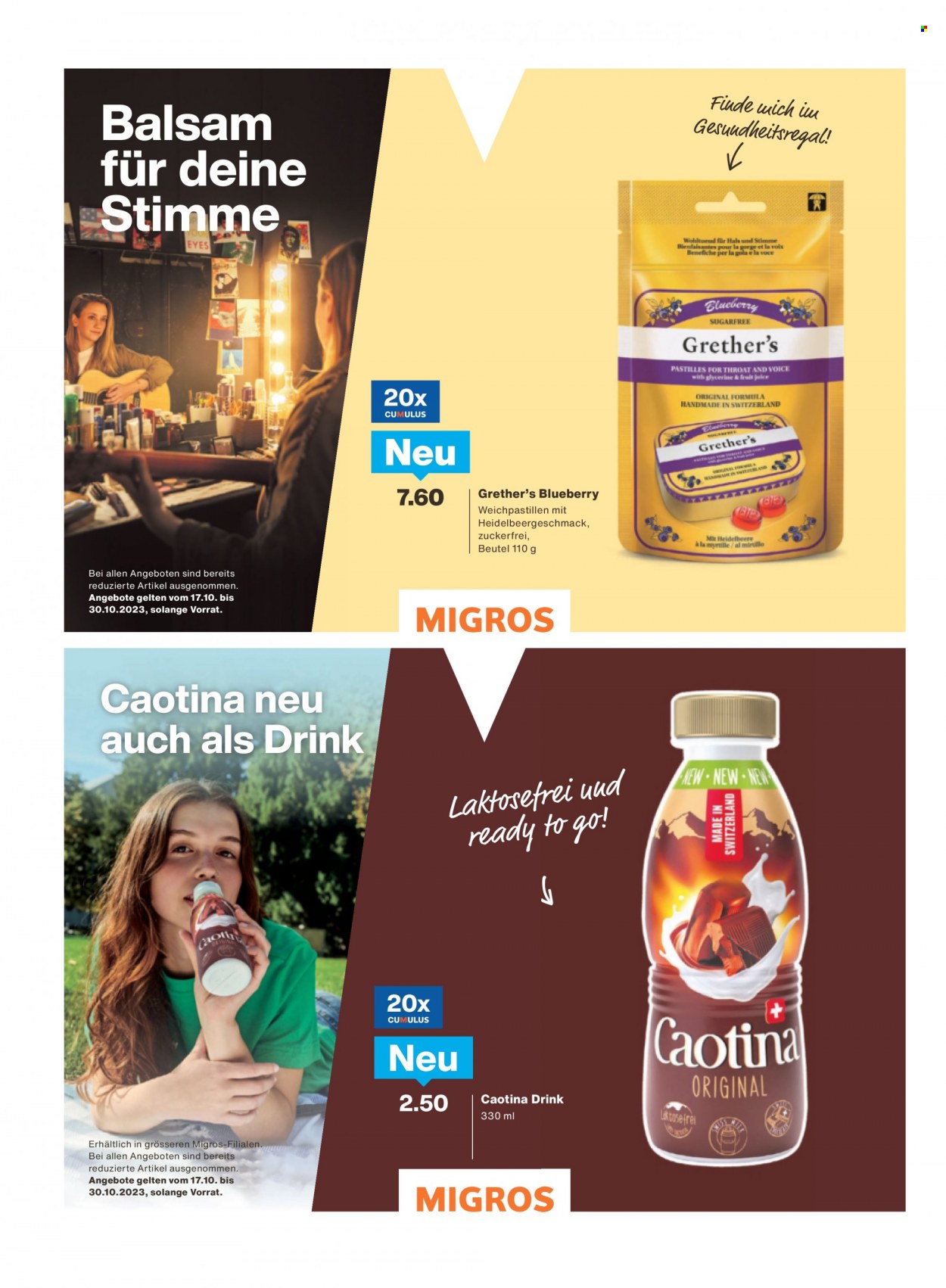 Prospekt Migros - 16.10.2023 - 22.10.2023. Seite 44
