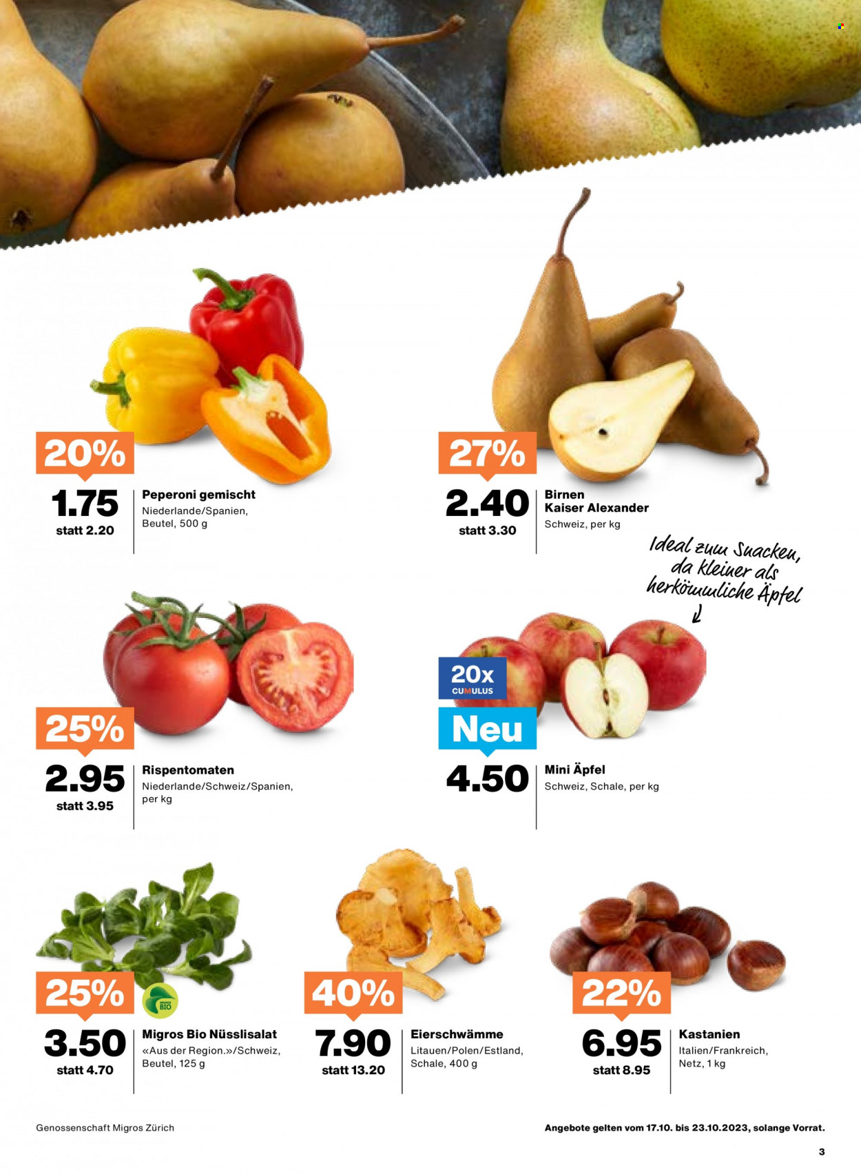 Prospekt Migros - 17.10.2023 - 23.10.2023. Seite 3