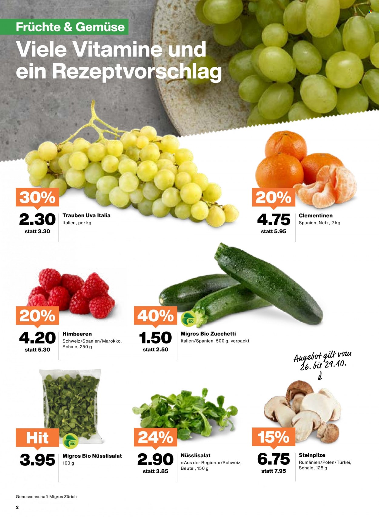 Prospekt Migros - 24.10.2023 - 30.10.2023. Seite 2