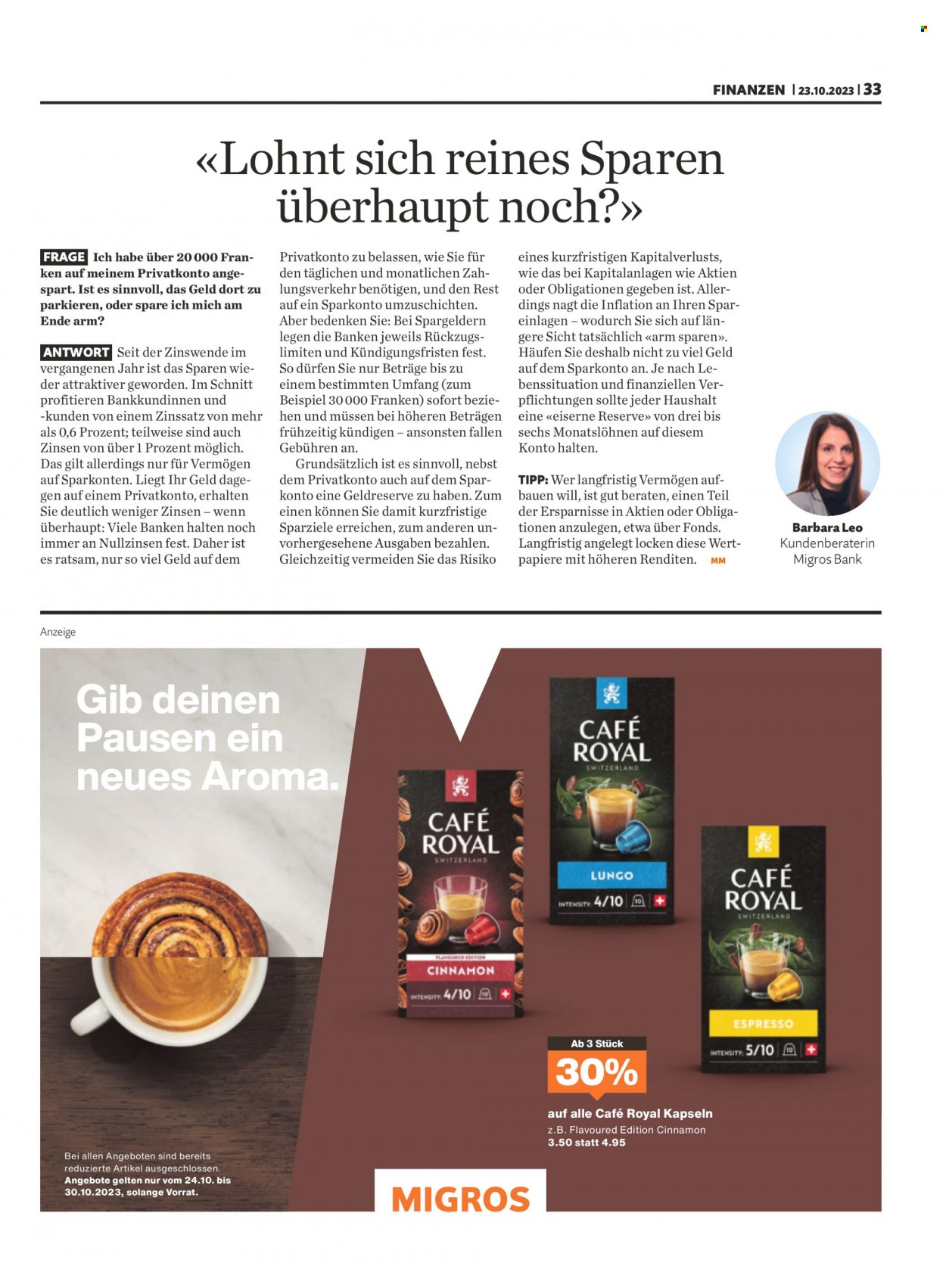 Prospekt Migros - 23.10.2023 - 29.10.2023. Seite 33