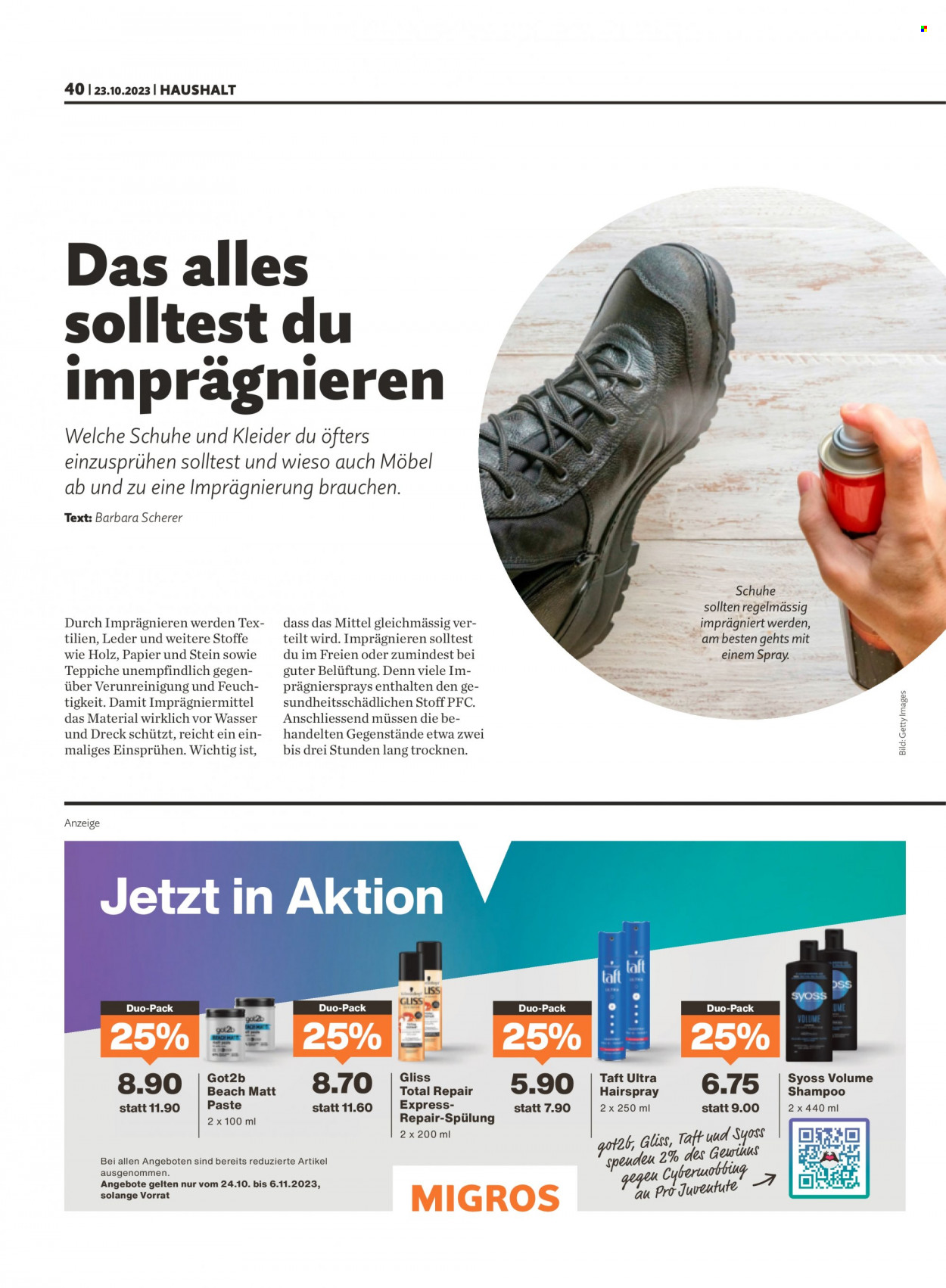 Prospekt Migros - 23.10.2023 - 29.10.2023. Seite 40