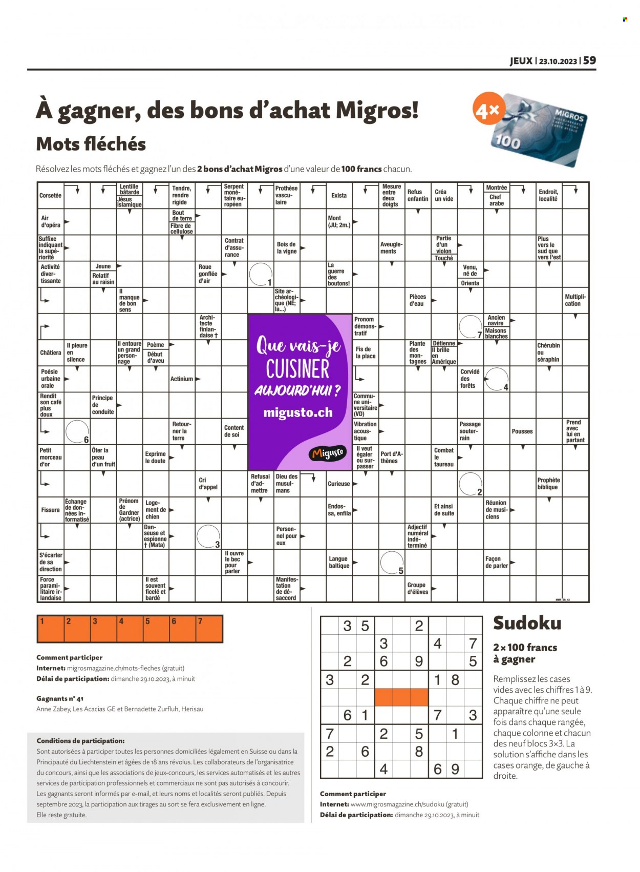 Prospekt Migros - 23.10.2023 - 29.10.2023. Seite 59