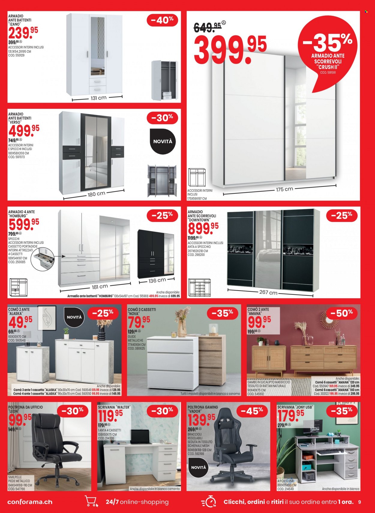 Volantino Conforama - 24.10.2023 - 6.11.2023. Pagina 9