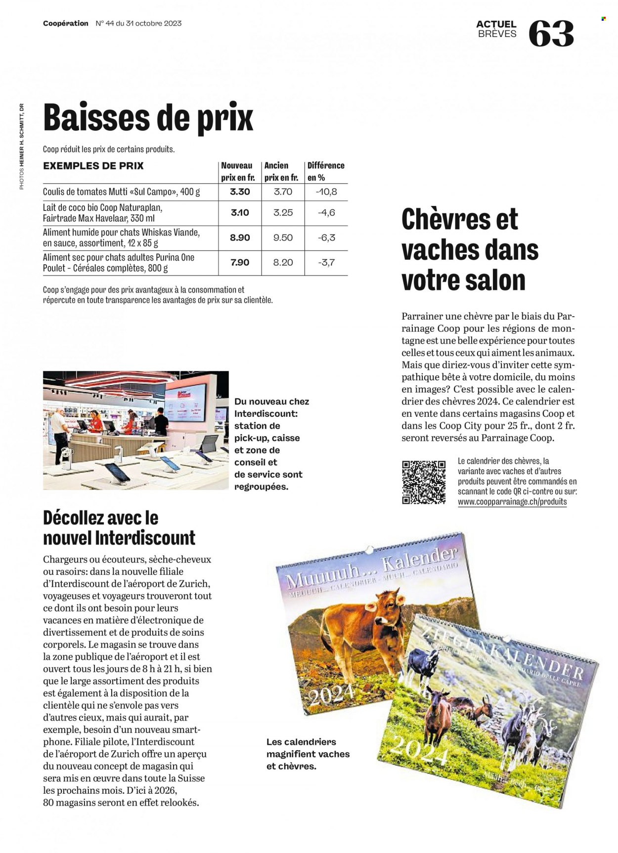 Prospekt Coop - 31.10.2023 - 6.11.2023. Seite 63