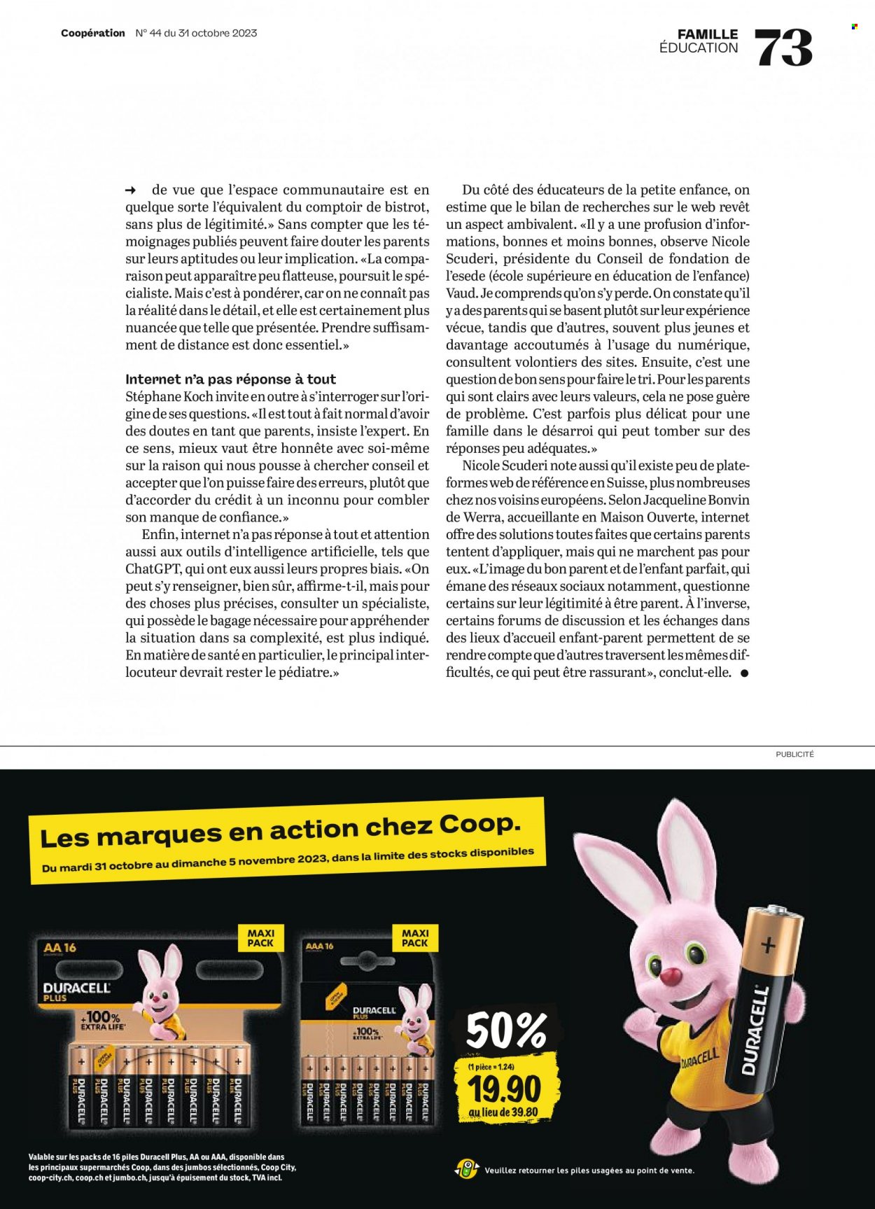Prospekt Coop - 31.10.2023 - 6.11.2023. Seite 73
