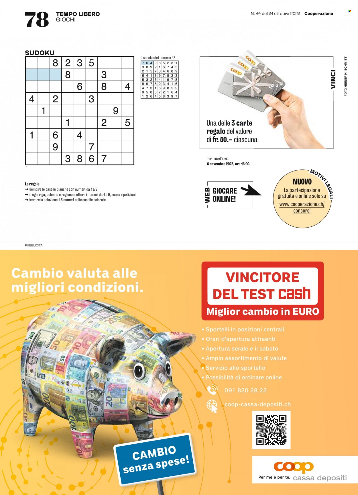 Prospekt Coop - 31.10.2023 - 6.11.2023. Seite 78