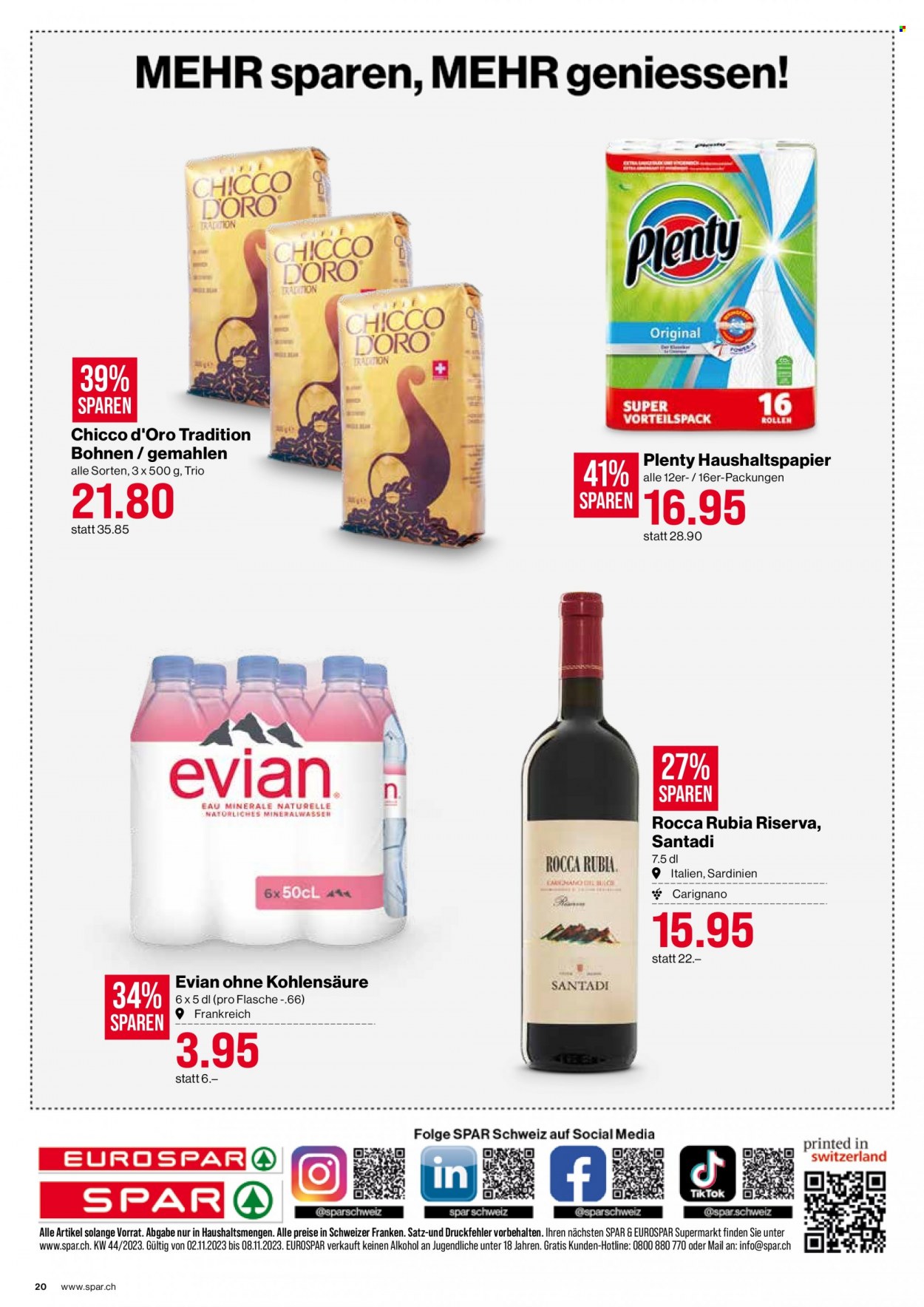 Prospekt SPAR - 2.11.2023 - 8.11.2023. Seite 20