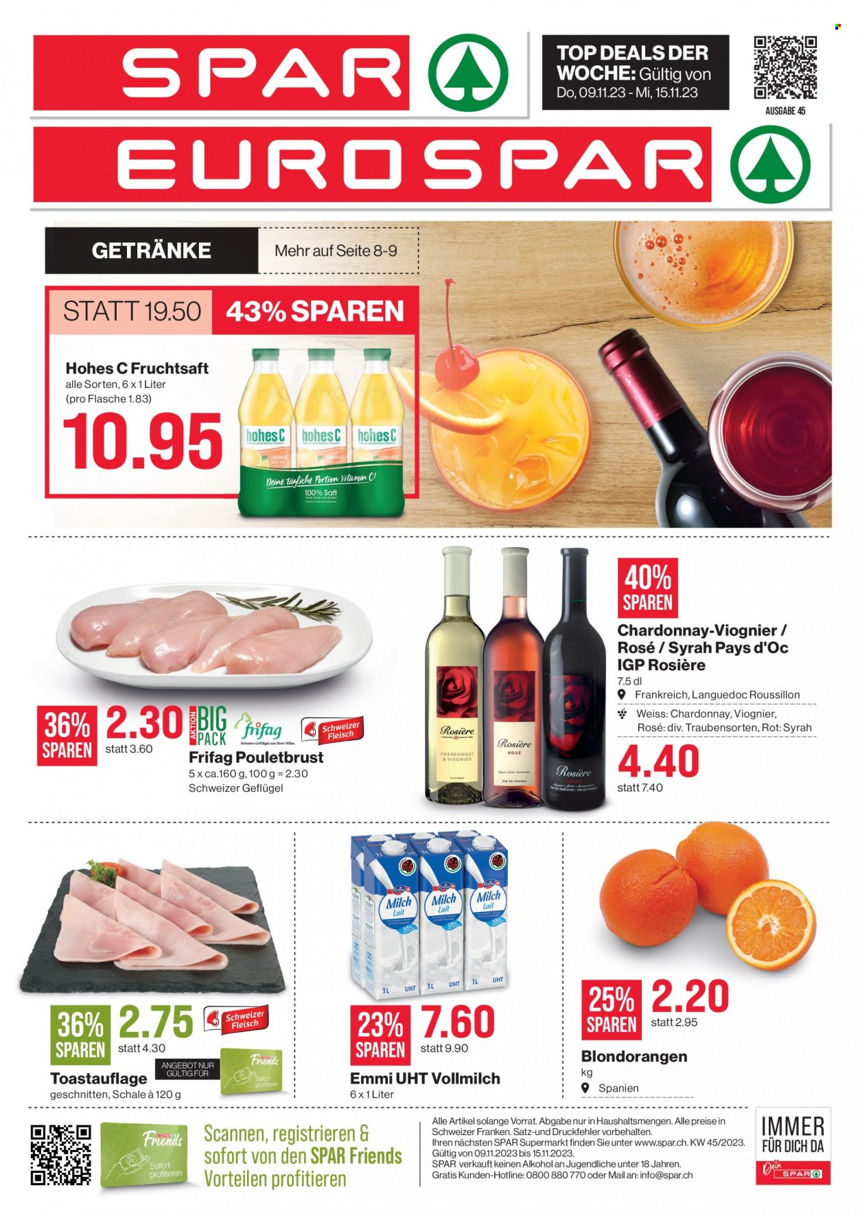 Prospekt SPAR - 9.11.2023 - 15.11.2023. Seite 1