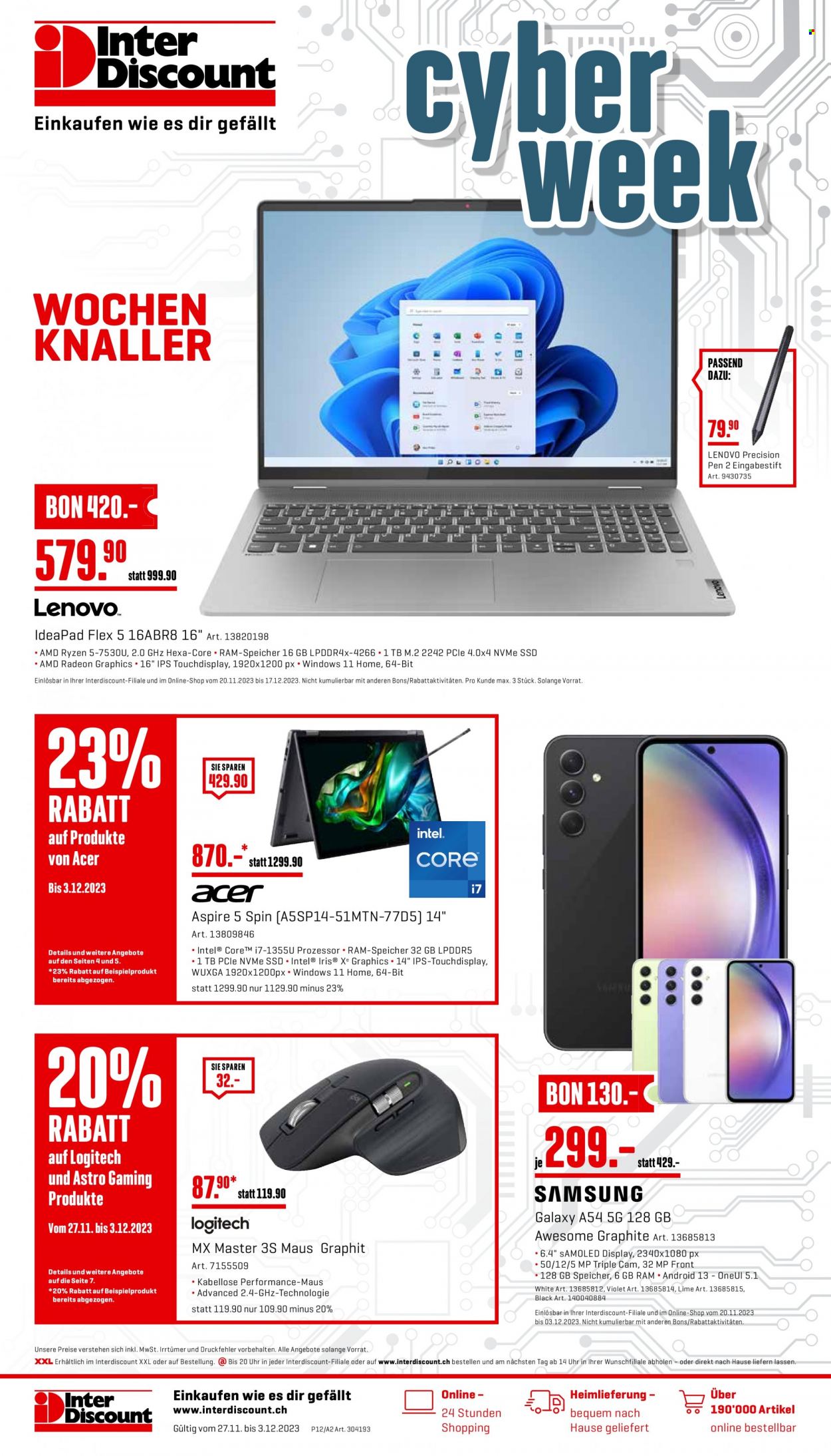 Catalogue Interdiscount - 27.11.2023 - 3.12.2023. Page 1