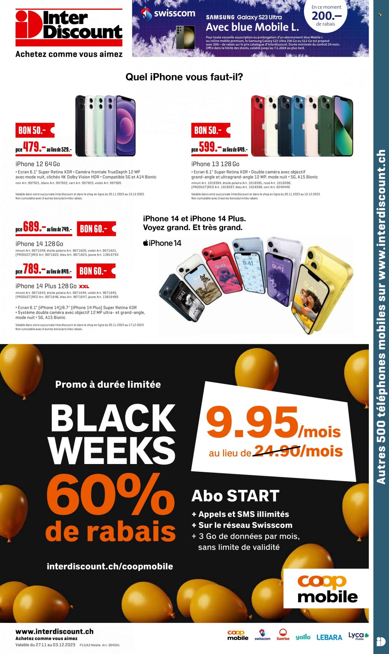 Volantino Interdiscount - 27.11.2023 - 3.12.2023. Pagina 1