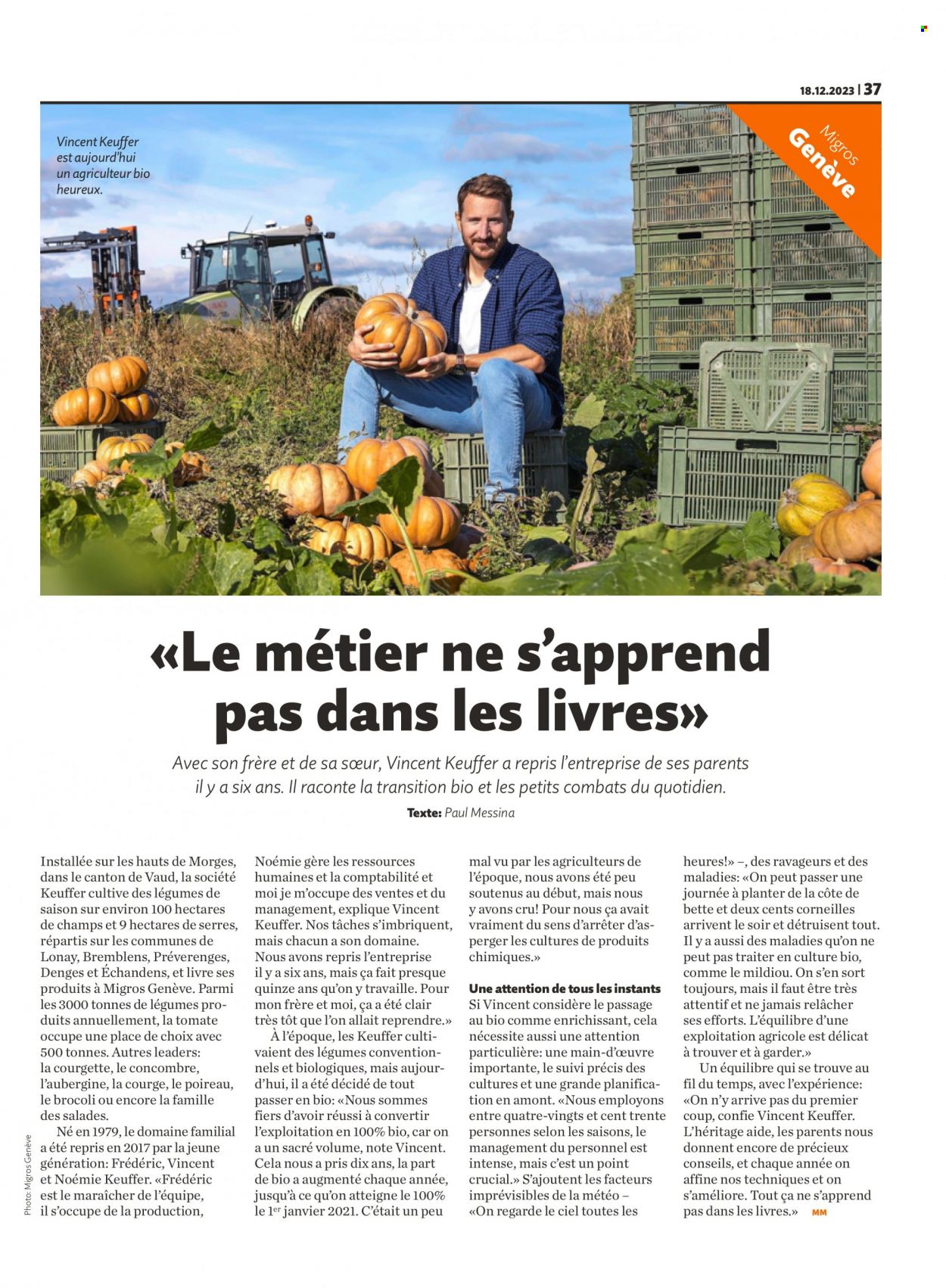 Catalogue Migros - 18.12.2023 - 24.12.2023. Page 37