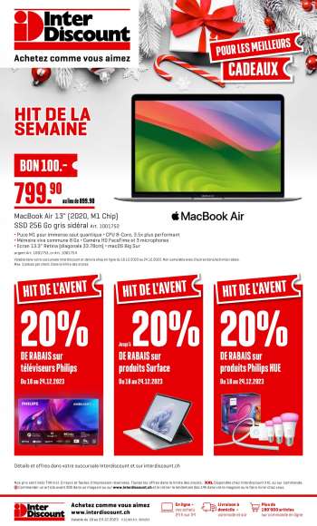 Volantino Interdiscount - 18.12.2023 - 24.12.2023.