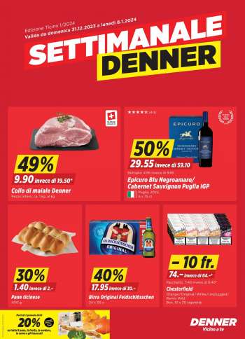 Prospekte Denner - 31.12.2023 - 8.1.2024.