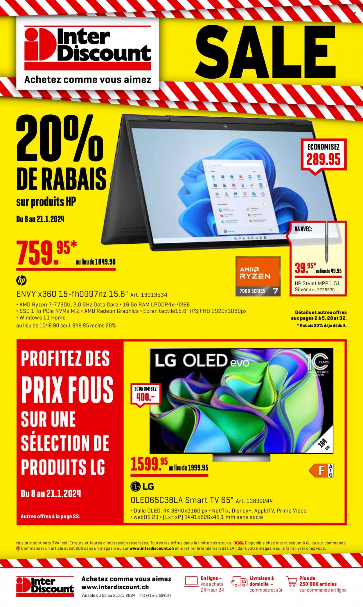 Catalogue Interdiscount - 8.1.2024 - 21.1.2024. Page 1