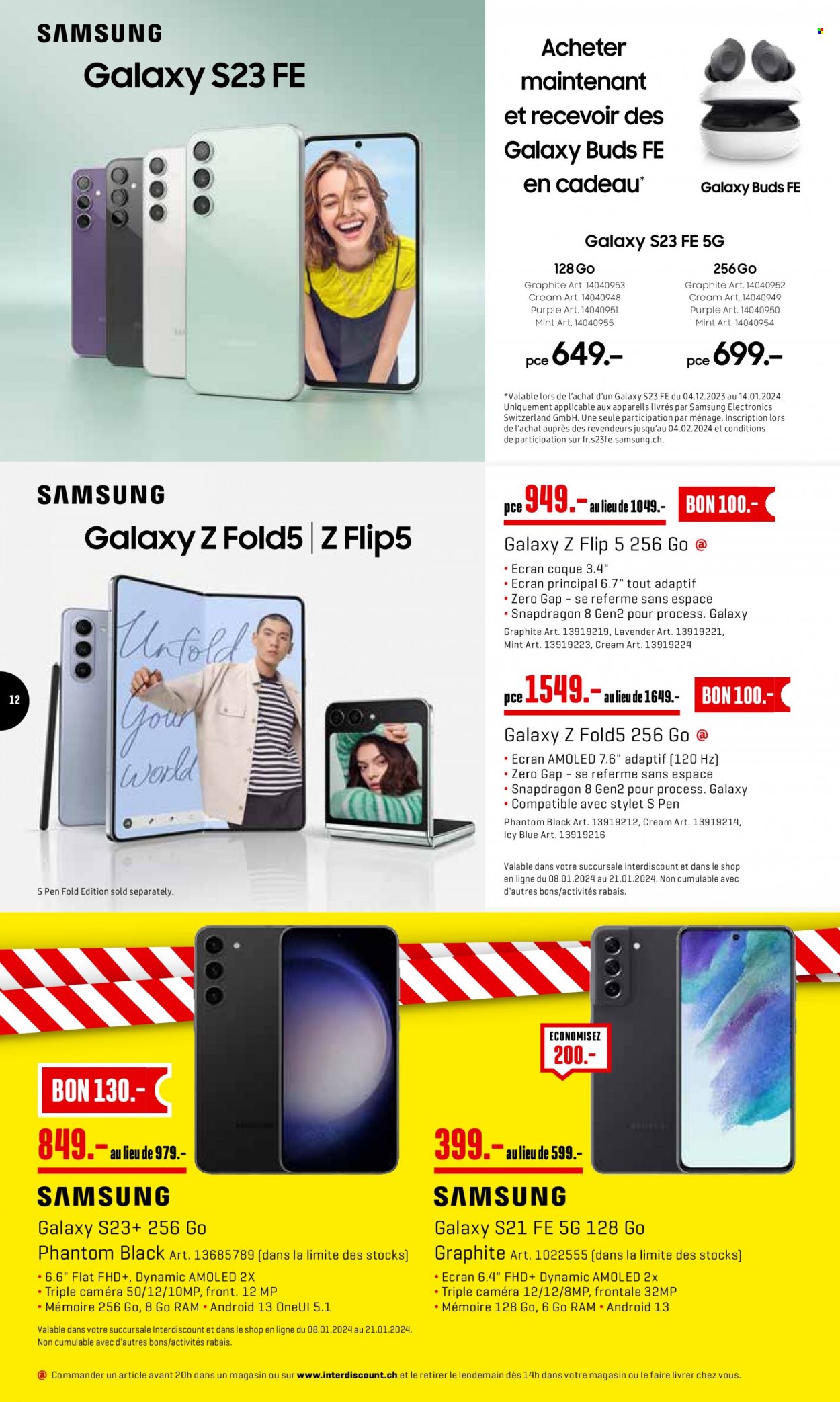Catalogue Interdiscount - 8.1.2024 - 21.1.2024. Page 12