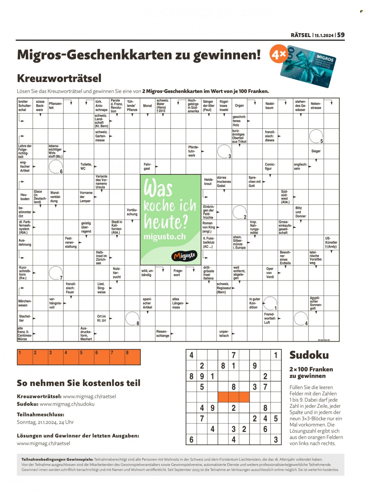 Catalogue Migros - 15.1.2024 - 21.1.2024. Page 59