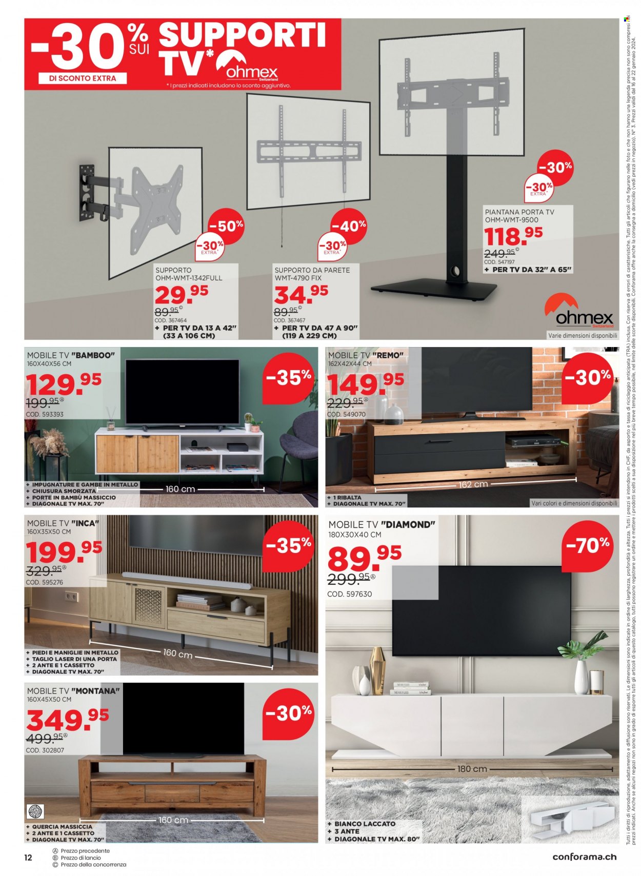 Volantino Conforama - 16.1.2024 - 22.1.2024. Pagina 12
