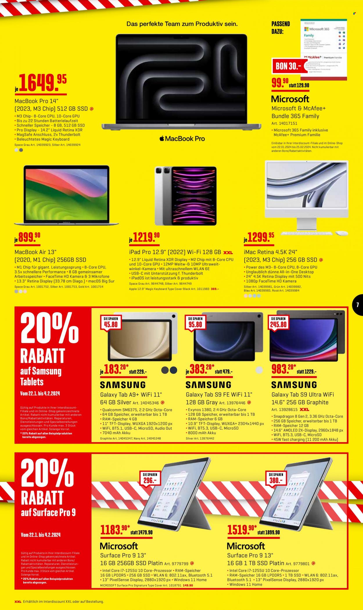 Prospekt Interdiscount - 22.1.2024 - 4.2.2024. Seite 7