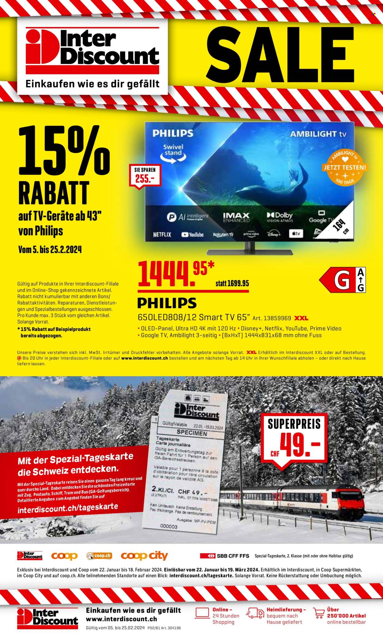 Prospekt Interdiscount - 5.2.2024 - 25.2.2024. Seite 1