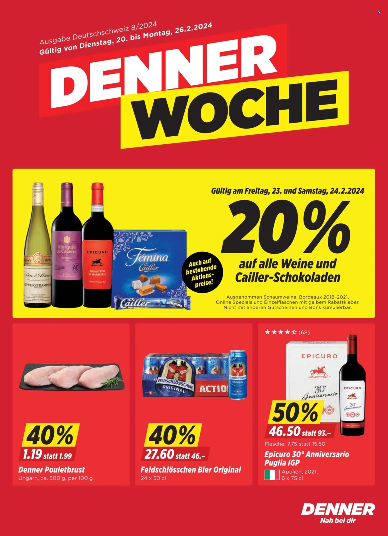 Catalogue Denner - 20.2.2024 - 26.2.2024. Page 1