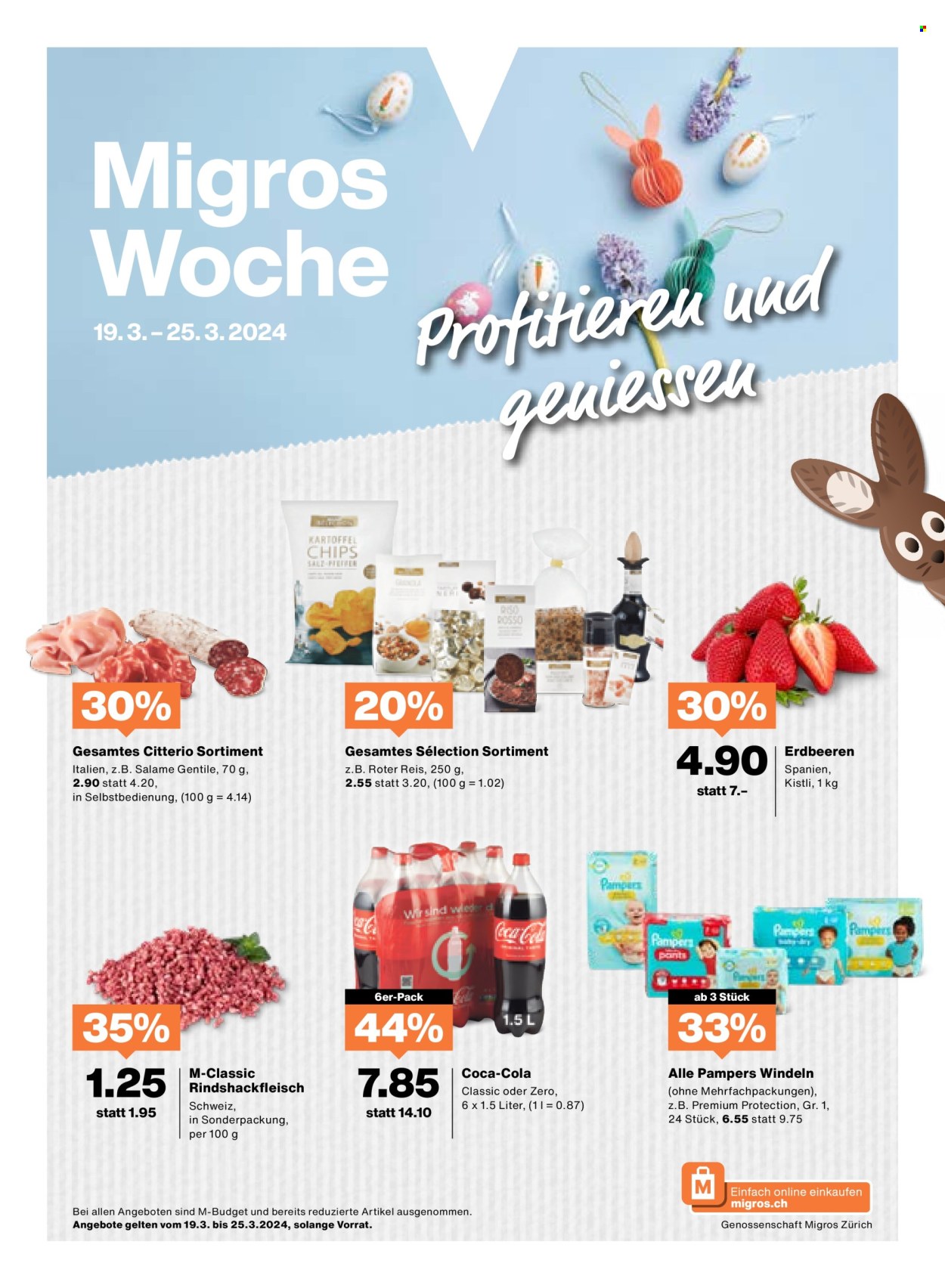 Prospekt Migros - 19.3.2024 - 25.3.2024. Seite 1