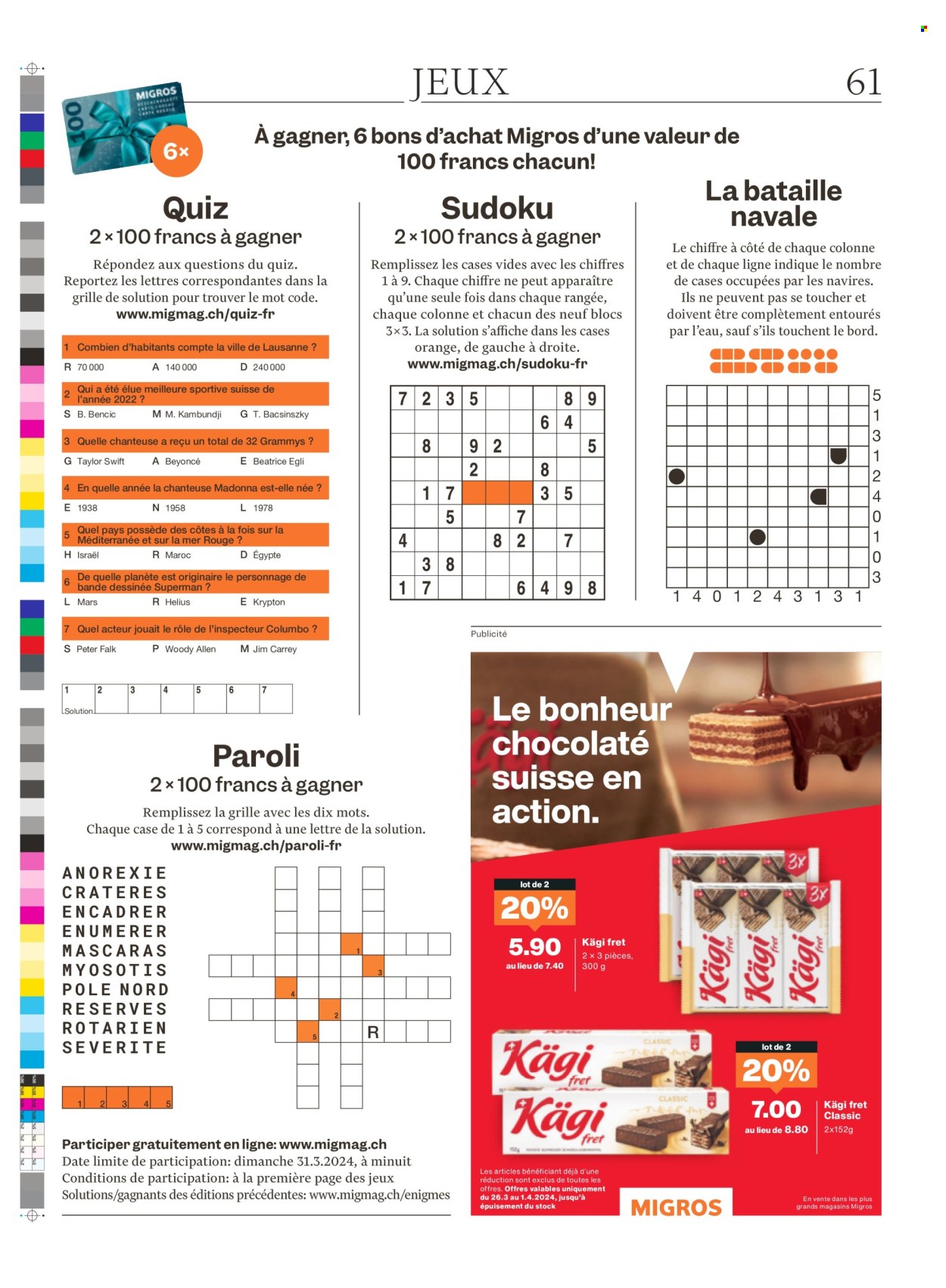 Prospekt Migros - 25.3.2024 - 31.3.2024. Seite 61