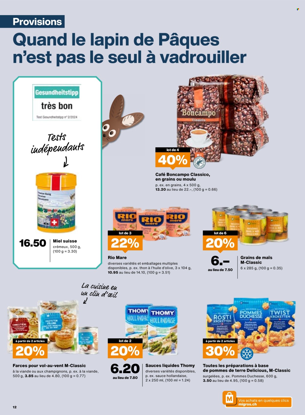 Prospekt Migros - 26.3.2024 - 1.4.2024. Seite 12