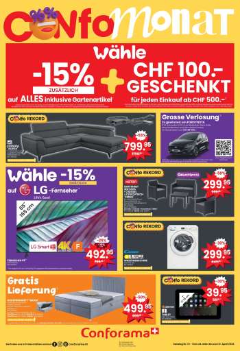 Prospekte Conforama - 24.3.2024 - 8.4.2024.