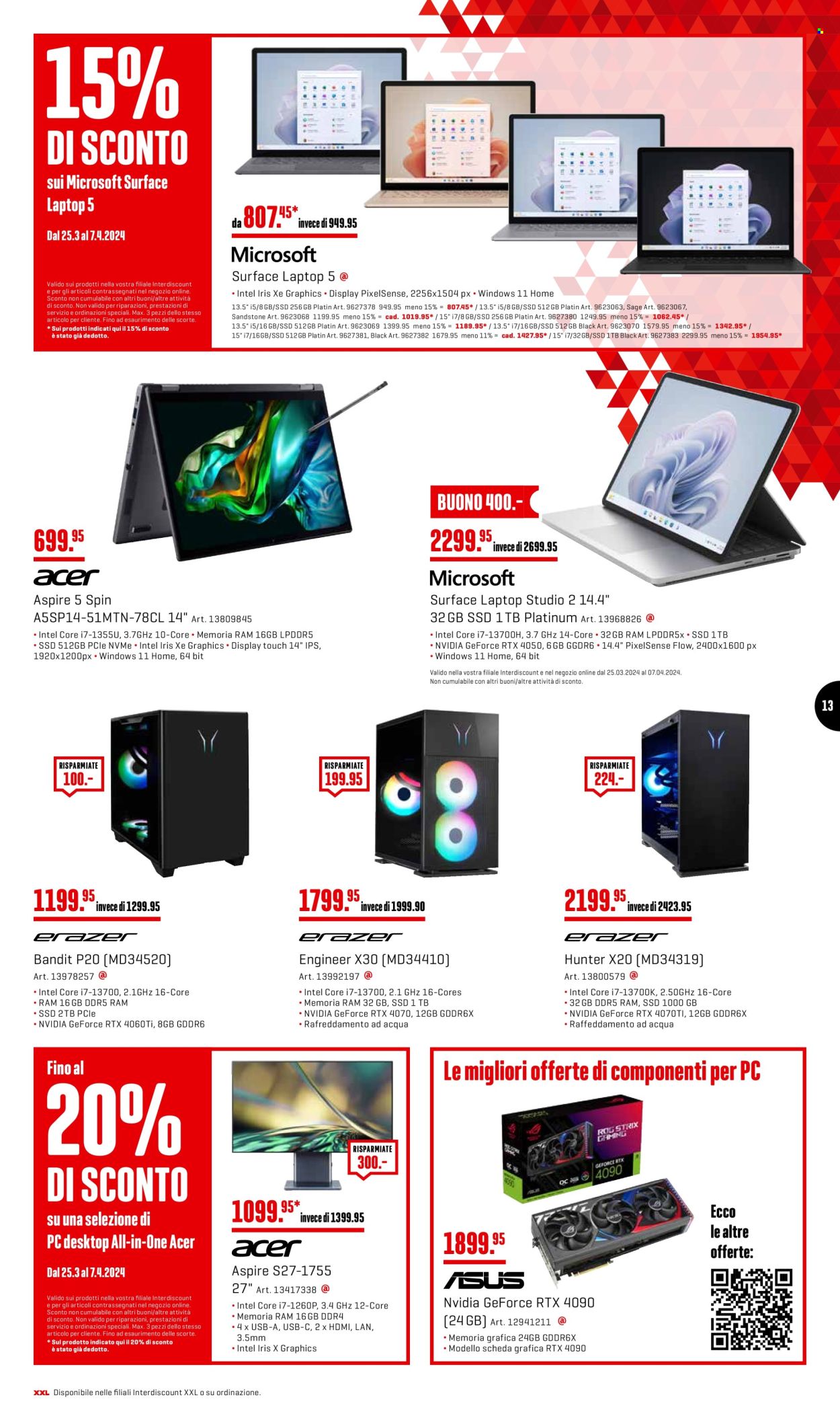 Volantino Interdiscount - 25.3.2024 - 7.4.2024. Pagina 13