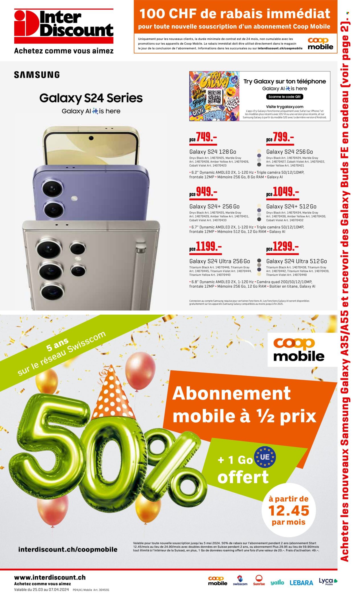 Volantino Interdiscount - 25.3.2024 - 7.4.2024. Pagina 1