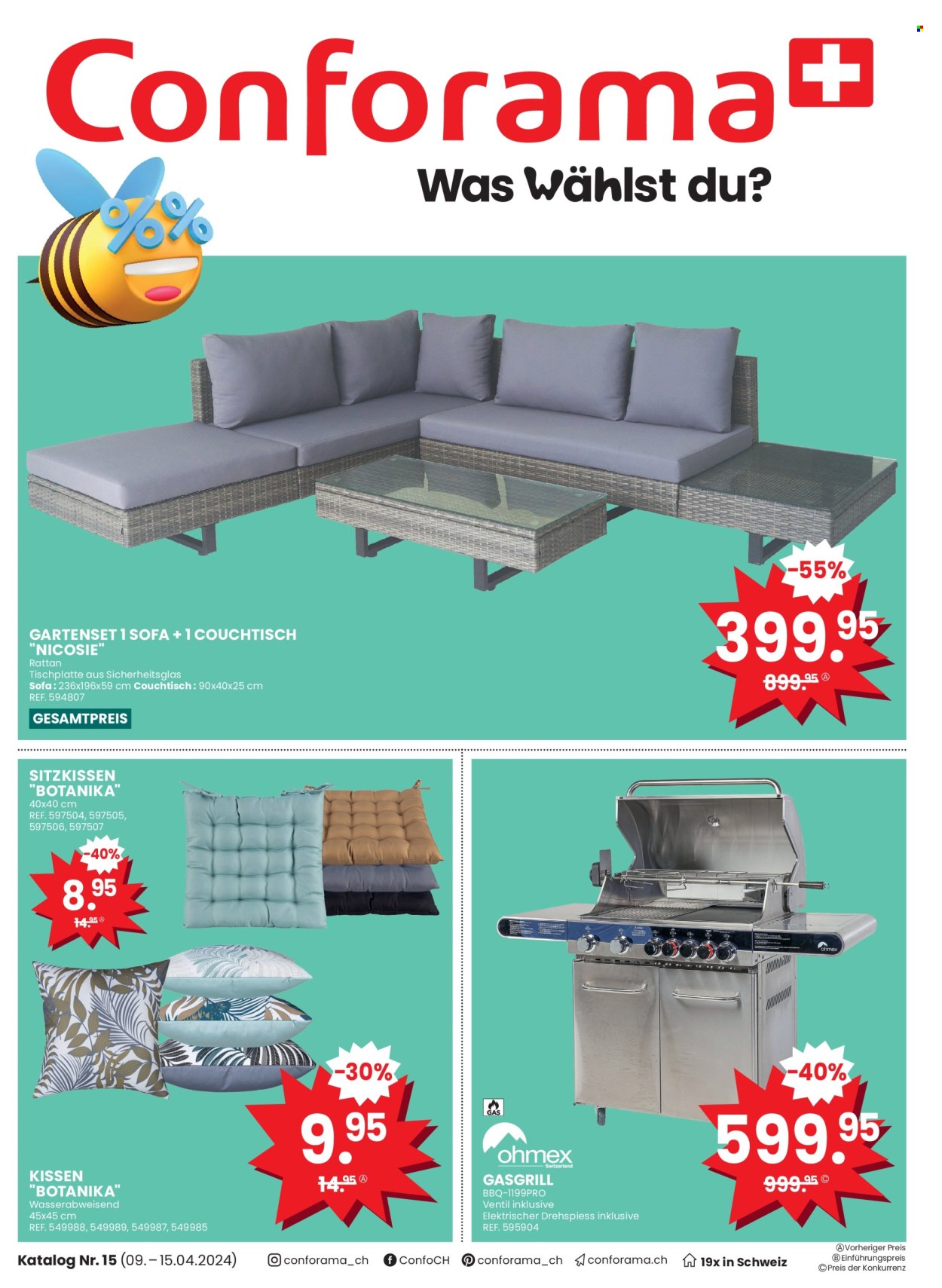 Volantino Conforama - 9.4.2024 - 15.4.2024. Pagina 1