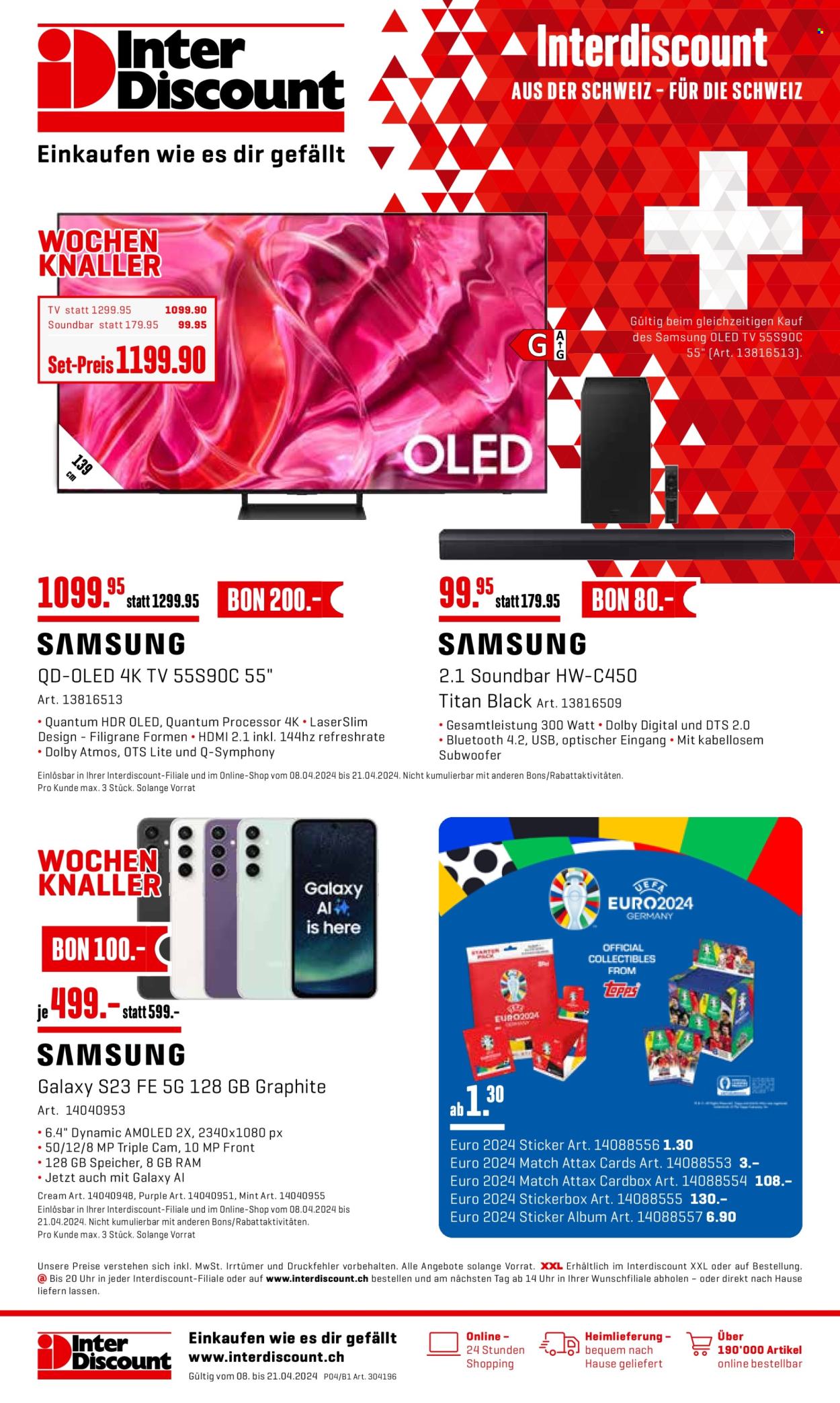 Prospekt Interdiscount - 8.4.2024 - 21.4.2024. Seite 1