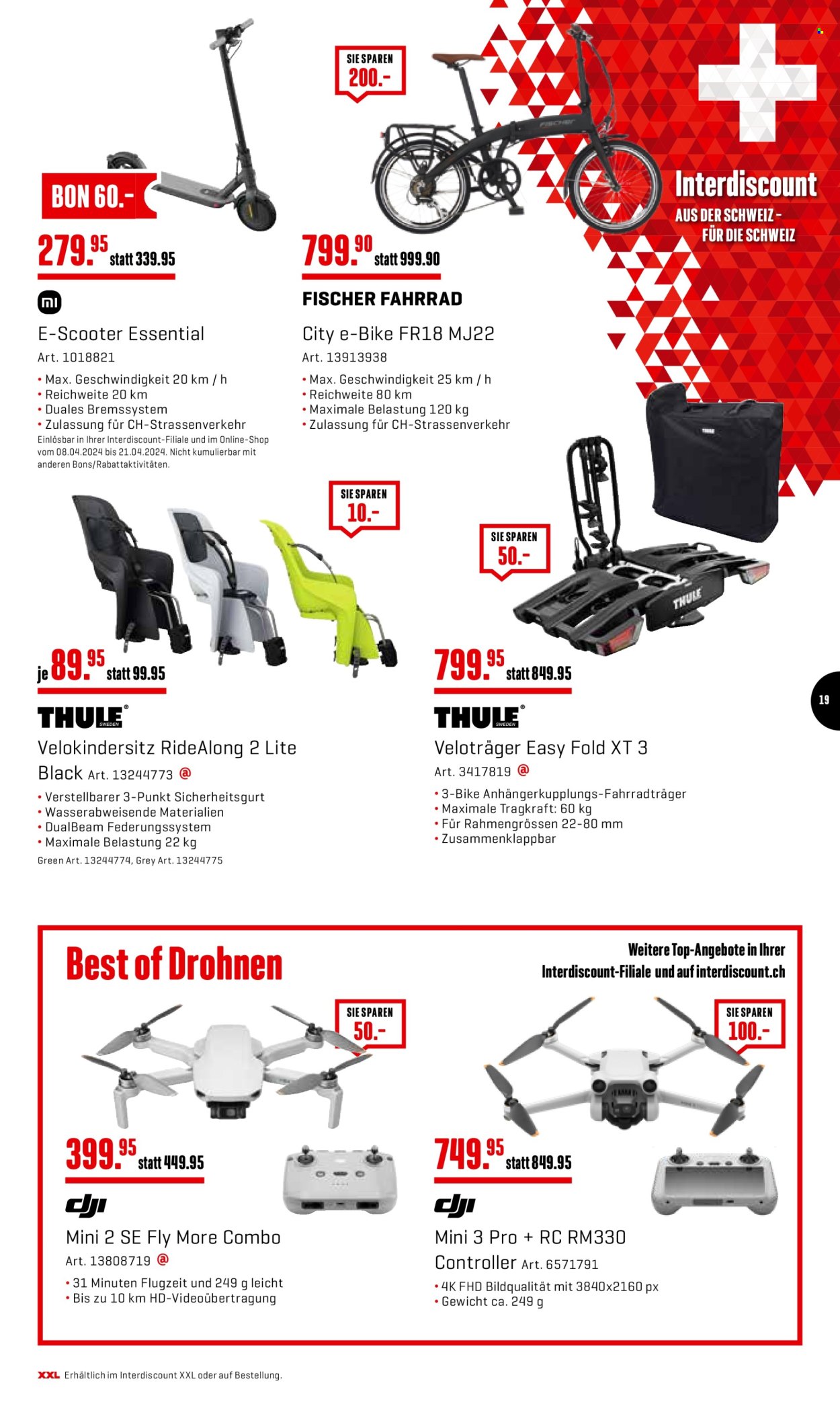 Prospekt Interdiscount - 8.4.2024 - 21.4.2024. Seite 19