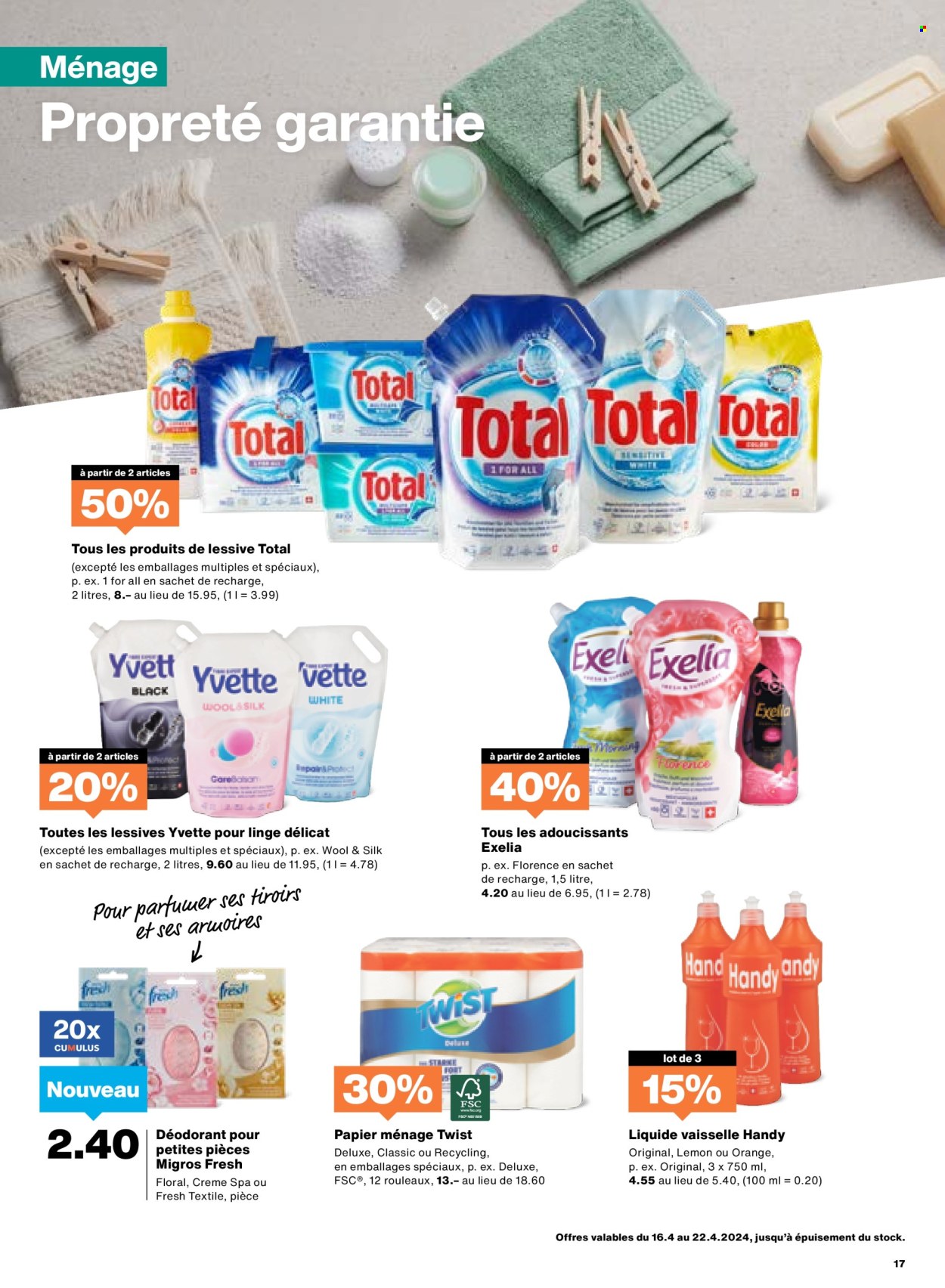 Prospekt Migros - 16.4.2024 - 22.4.2024. Seite 17