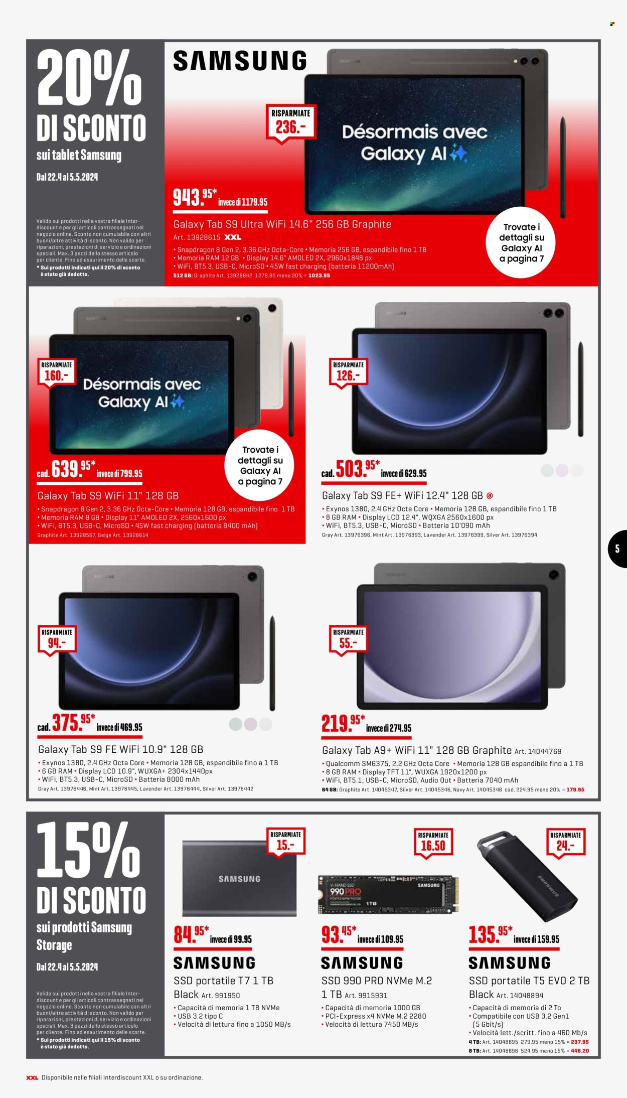 Volantino Interdiscount - 22.4.2024 - 5.5.2024. Pagina 5