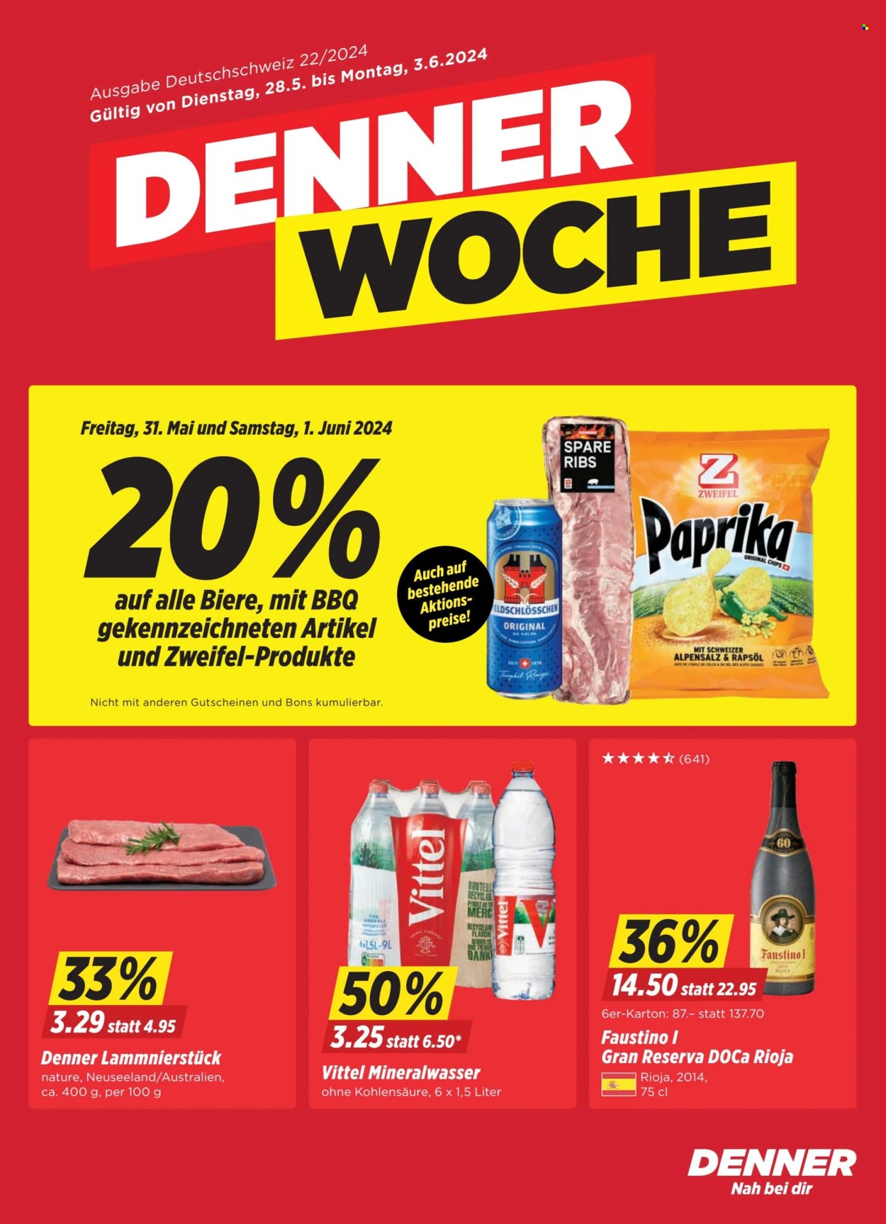 Prospekt Denner - 28.5.2024 - 3.6.2024. Seite 1