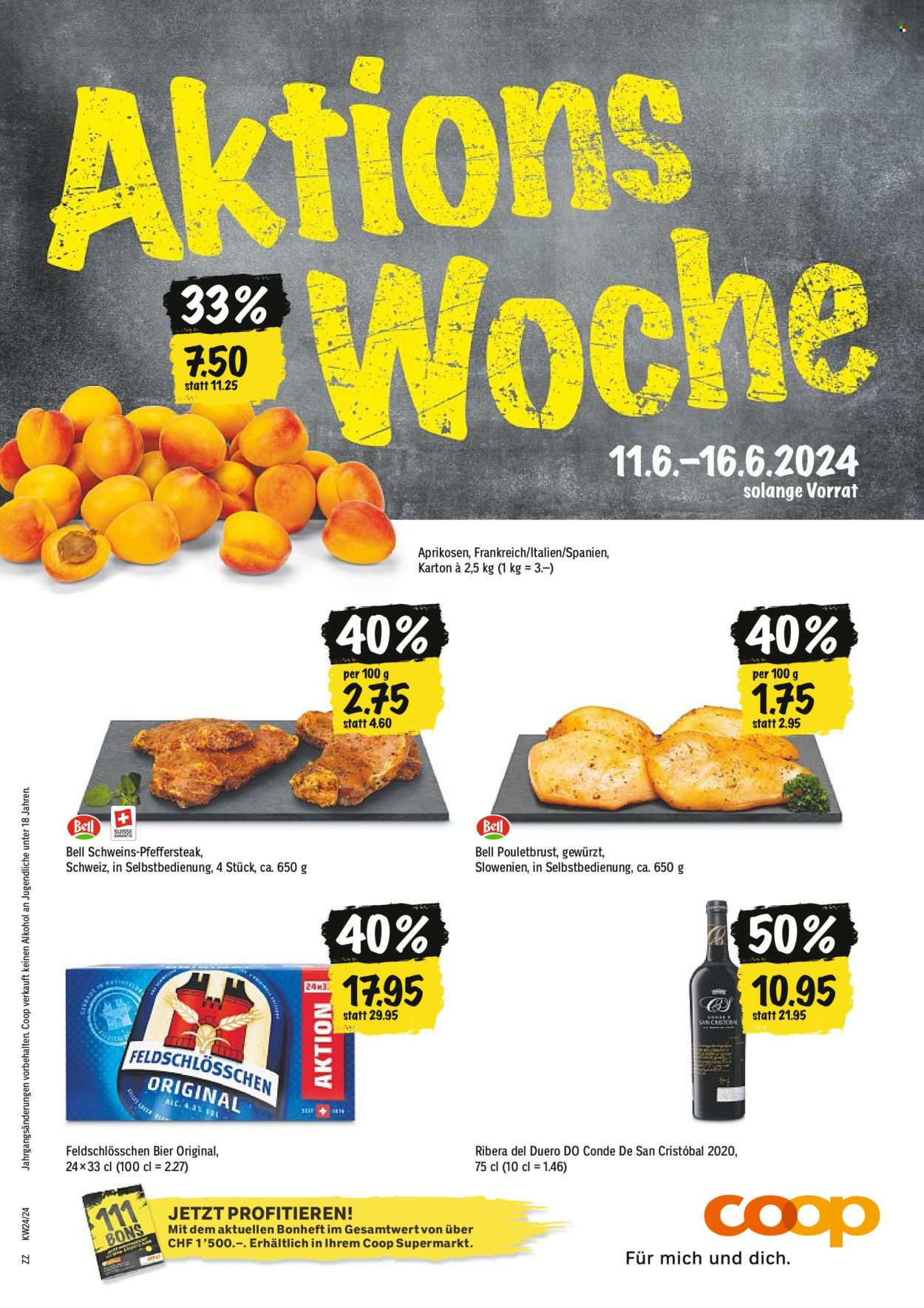 Prospekt Coop - 11.6.2024 - 16.6.2024. Seite 1