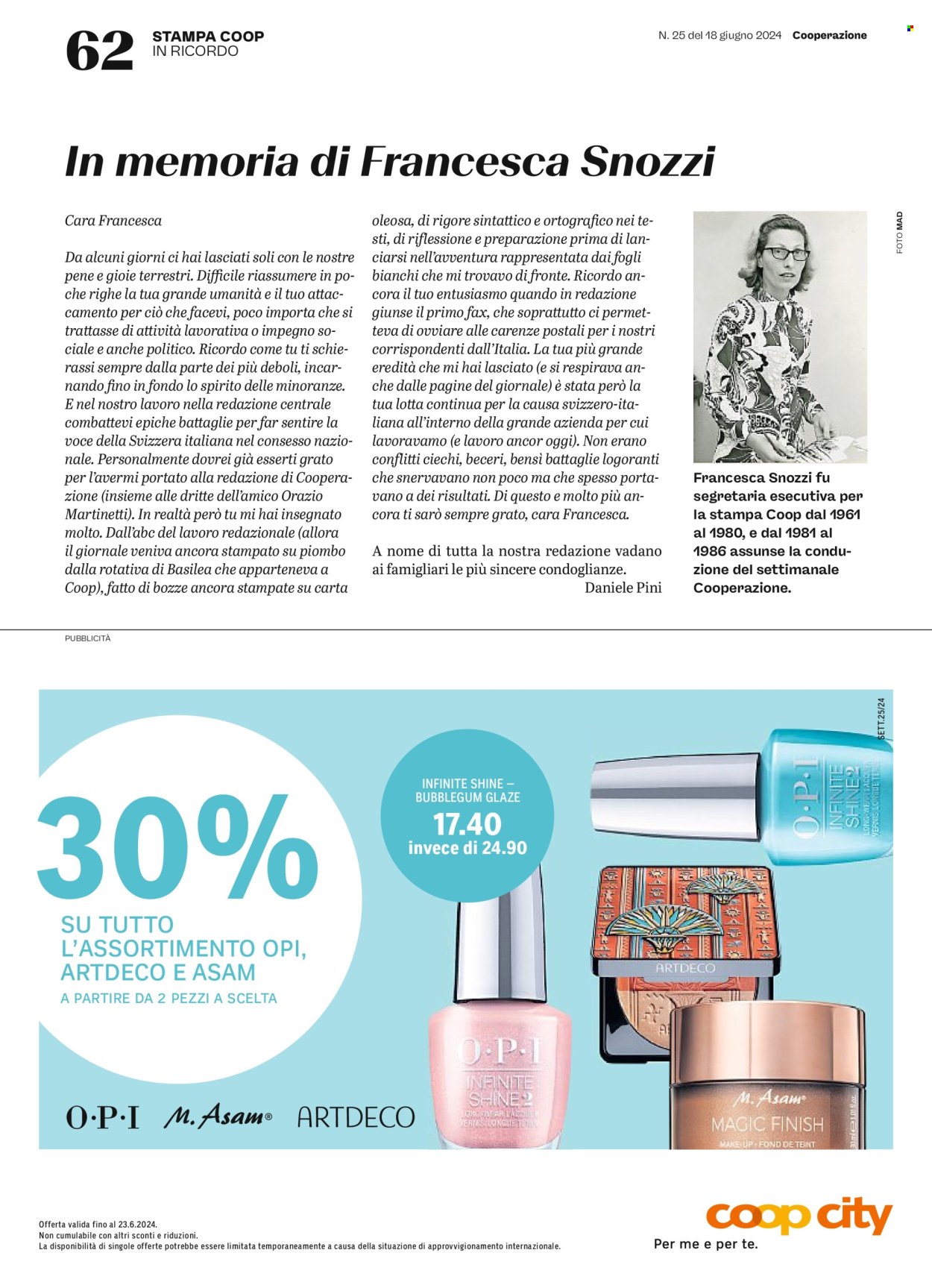 Prospekt Coop - 18.6.2024 - 24.6.2024. Seite 62