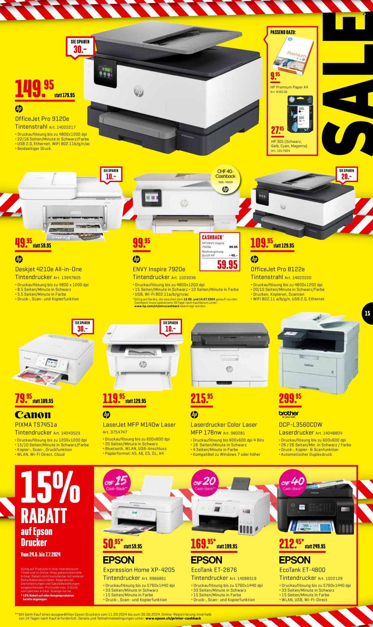 Prospekt Interdiscount - 24.6.2024 - 7.7.2024. Seite 15