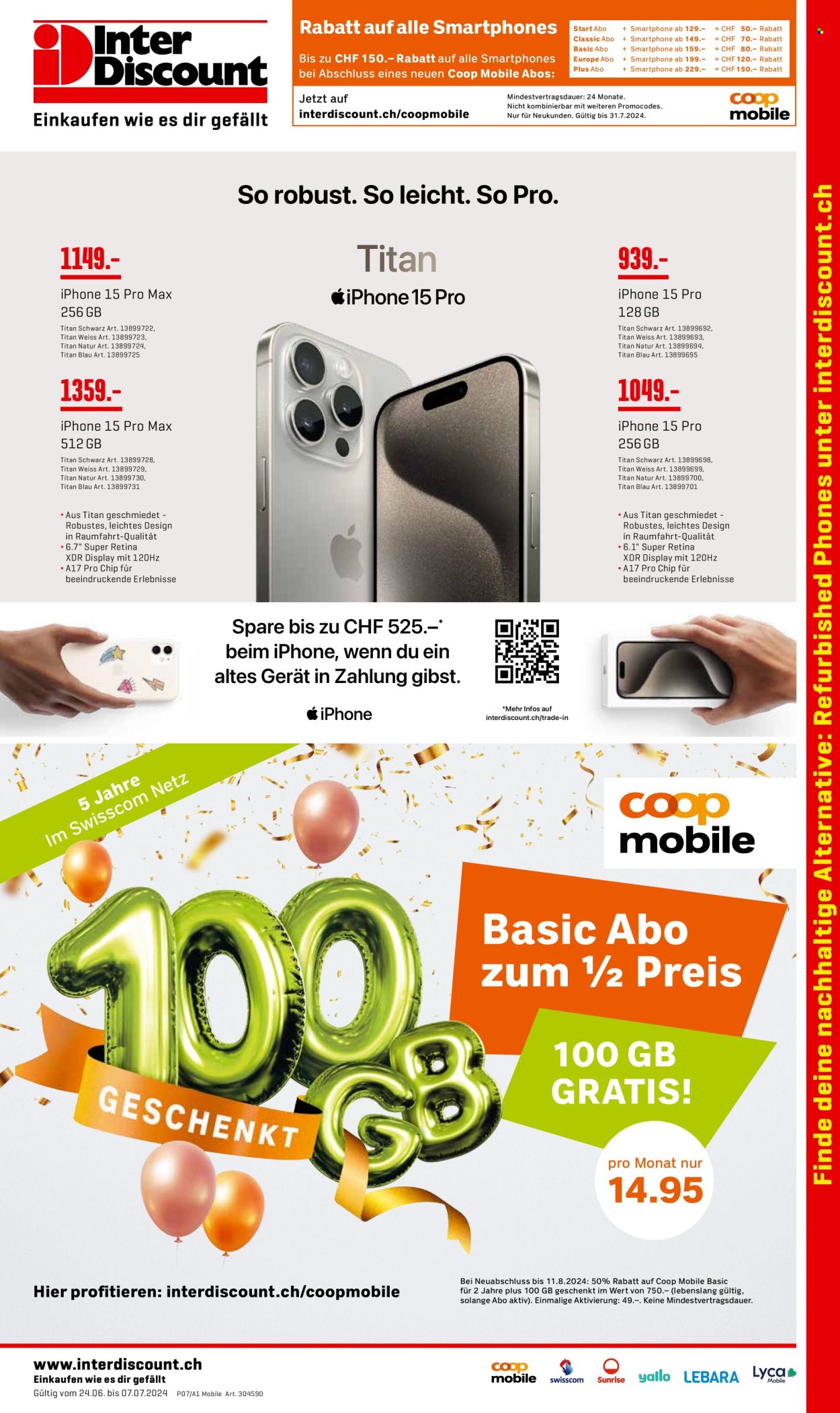 Volantino Interdiscount - 24.6.2024 - 7.7.2024. Pagina 1