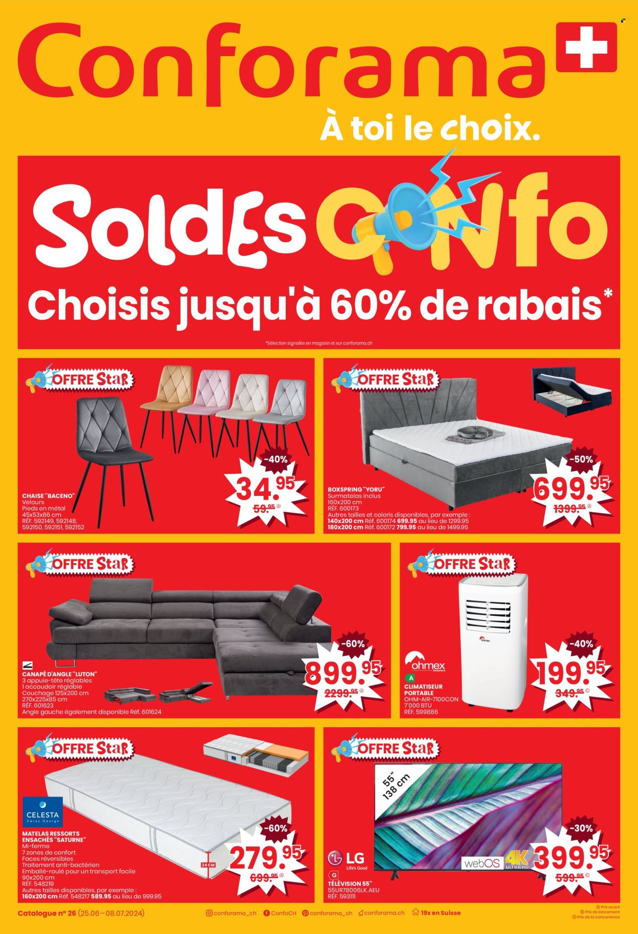 Volantino Conforama - 25.6.2024 - 8.7.2024. Pagina 1