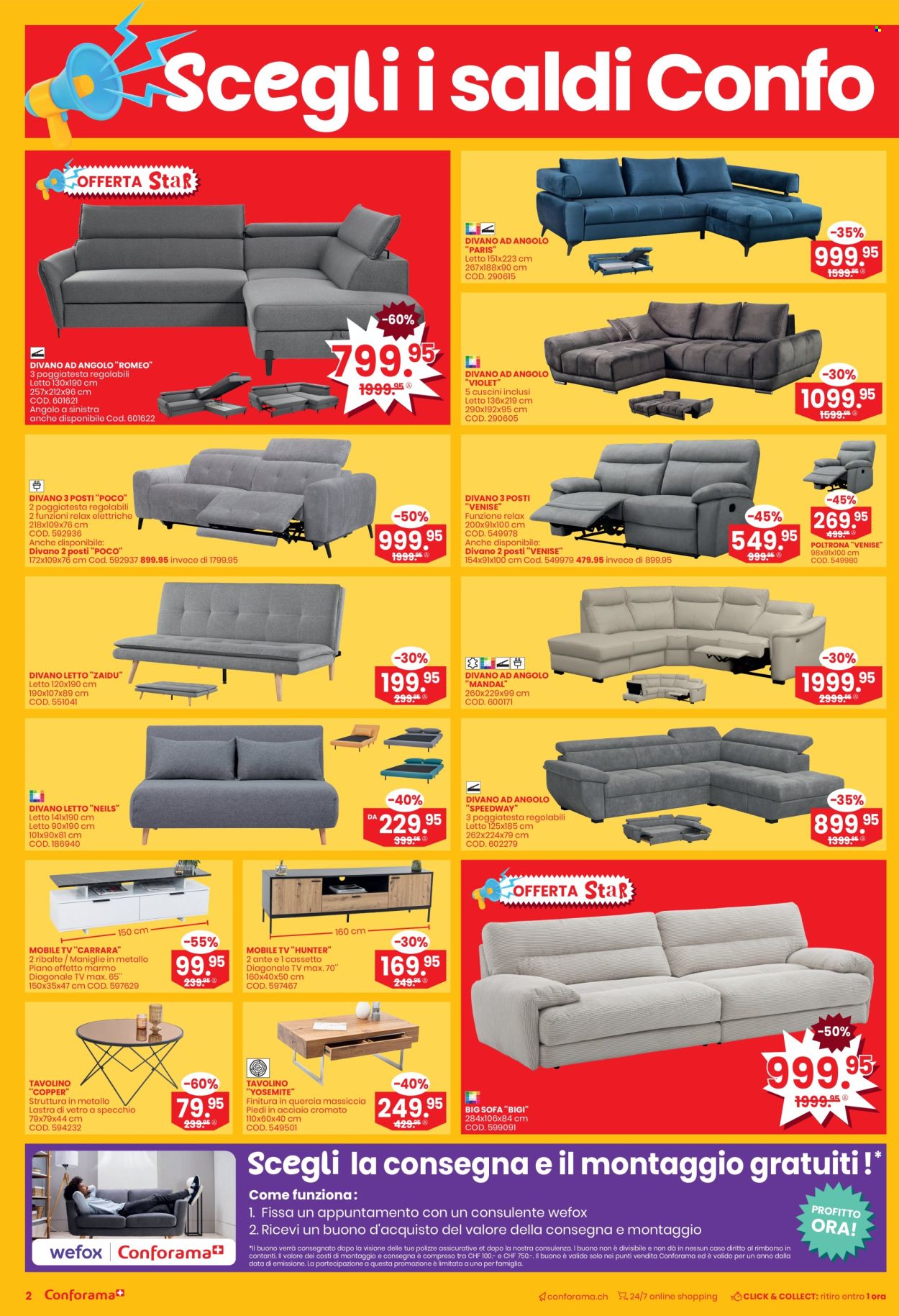 Volantino Conforama - 25.6.2024 - 8.7.2024. Pagina 2