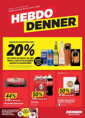 Prospekte Denner - 25.6.2024 - 1.7.2024.